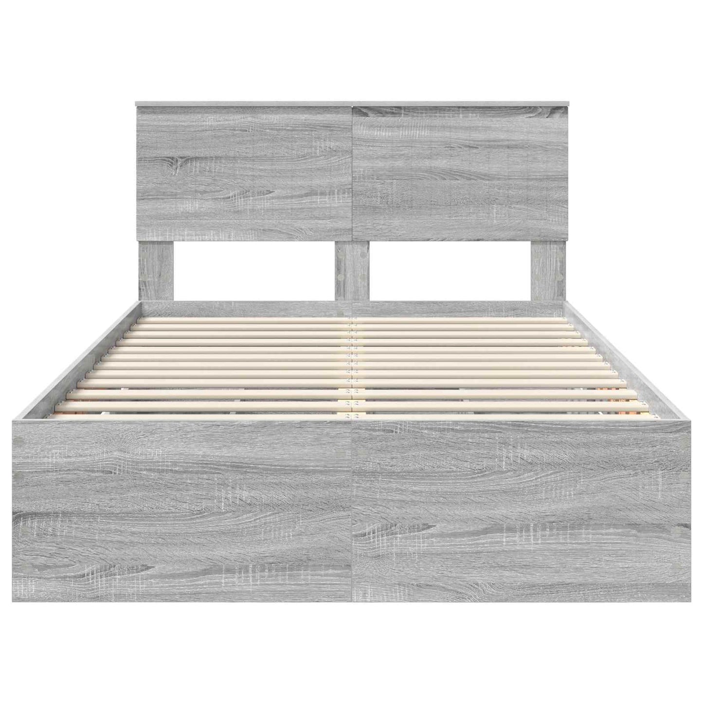 Bed Frame with Drawer Grey Sonoma 120 x 190 cm Engineer Wood