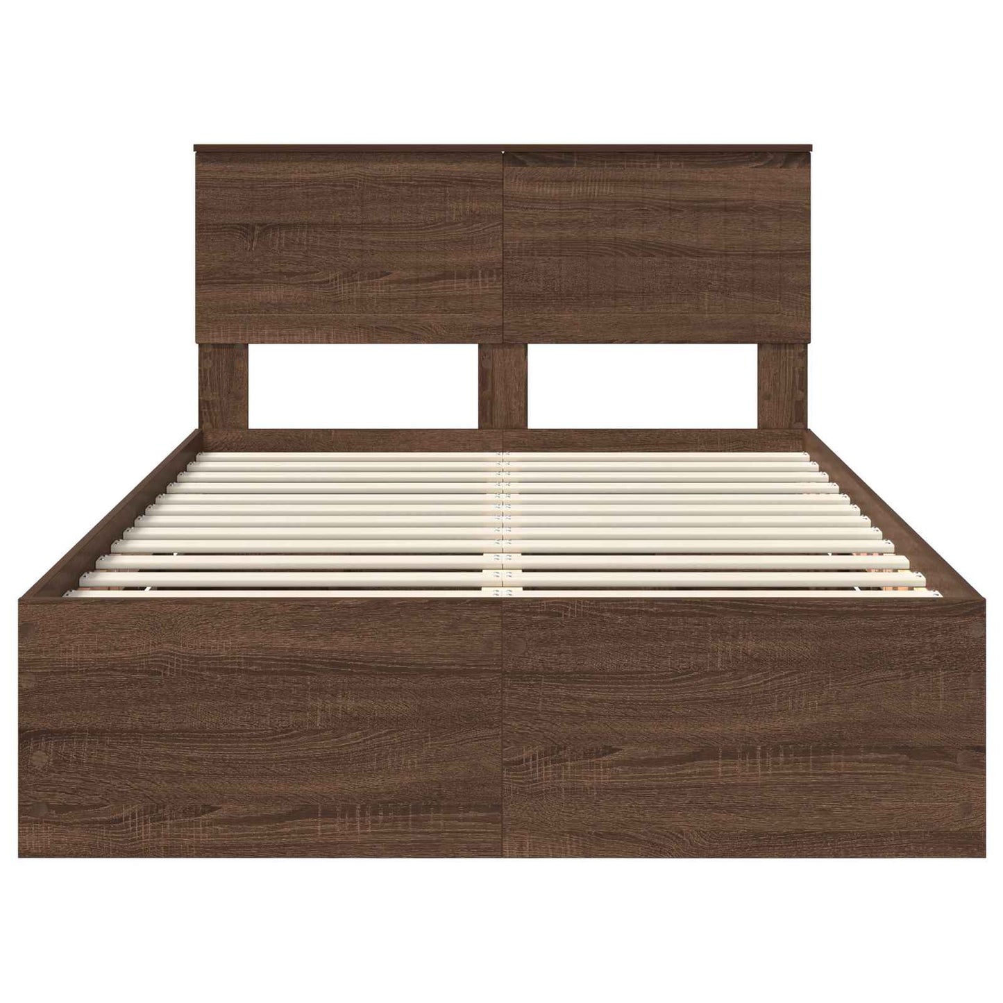 Bed Frame with Drawer Brown Oak 120 x 190 cm Engineer Wood