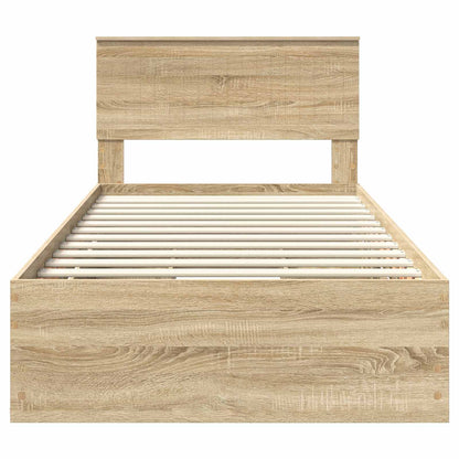 Bed Frame with Drawer Sonoma Oak 100 x 200 cm Engineer Wood