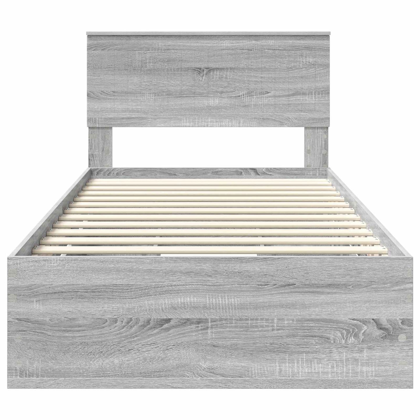 Bed Frame with Drawer Grey Sonoma 100 x 200 cm Engineer Wood