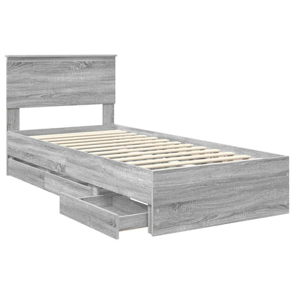 Bed Frame Grey Sonoma Engineer Wood