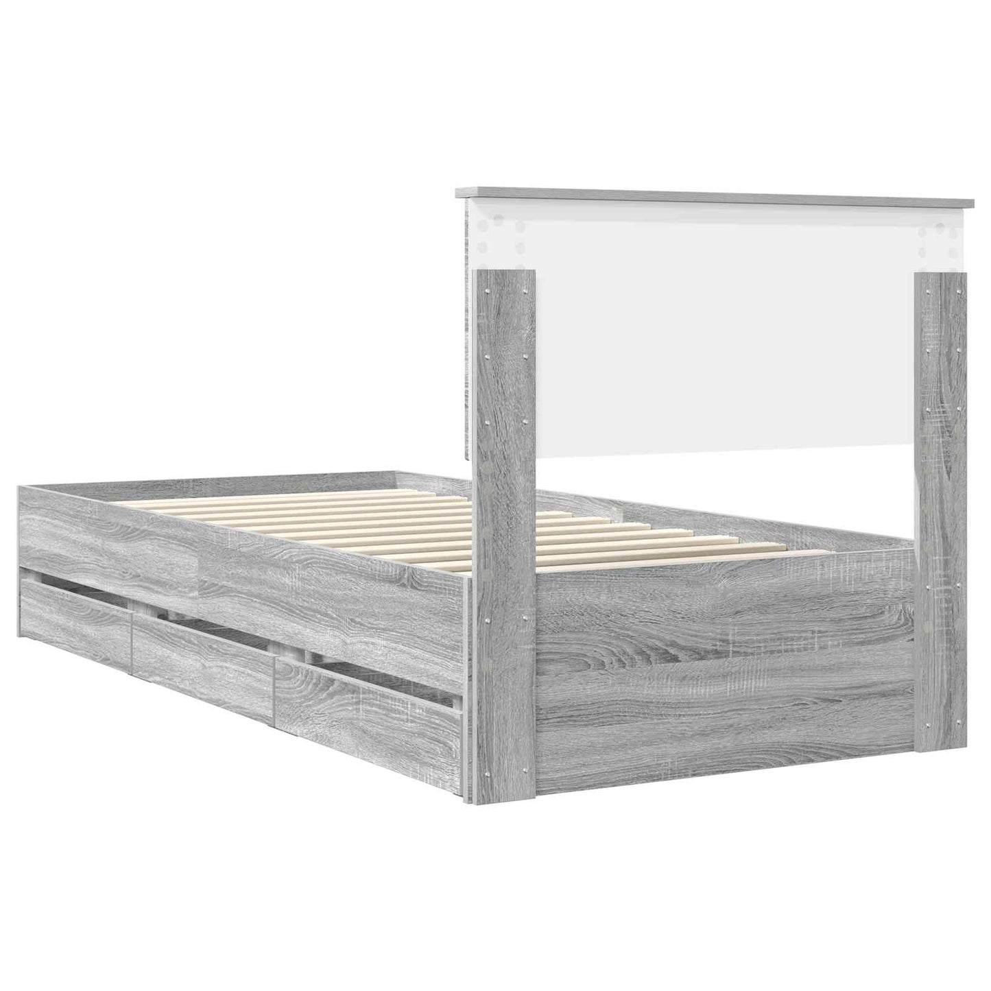 Bed Frame Grey Sonoma Engineer Wood