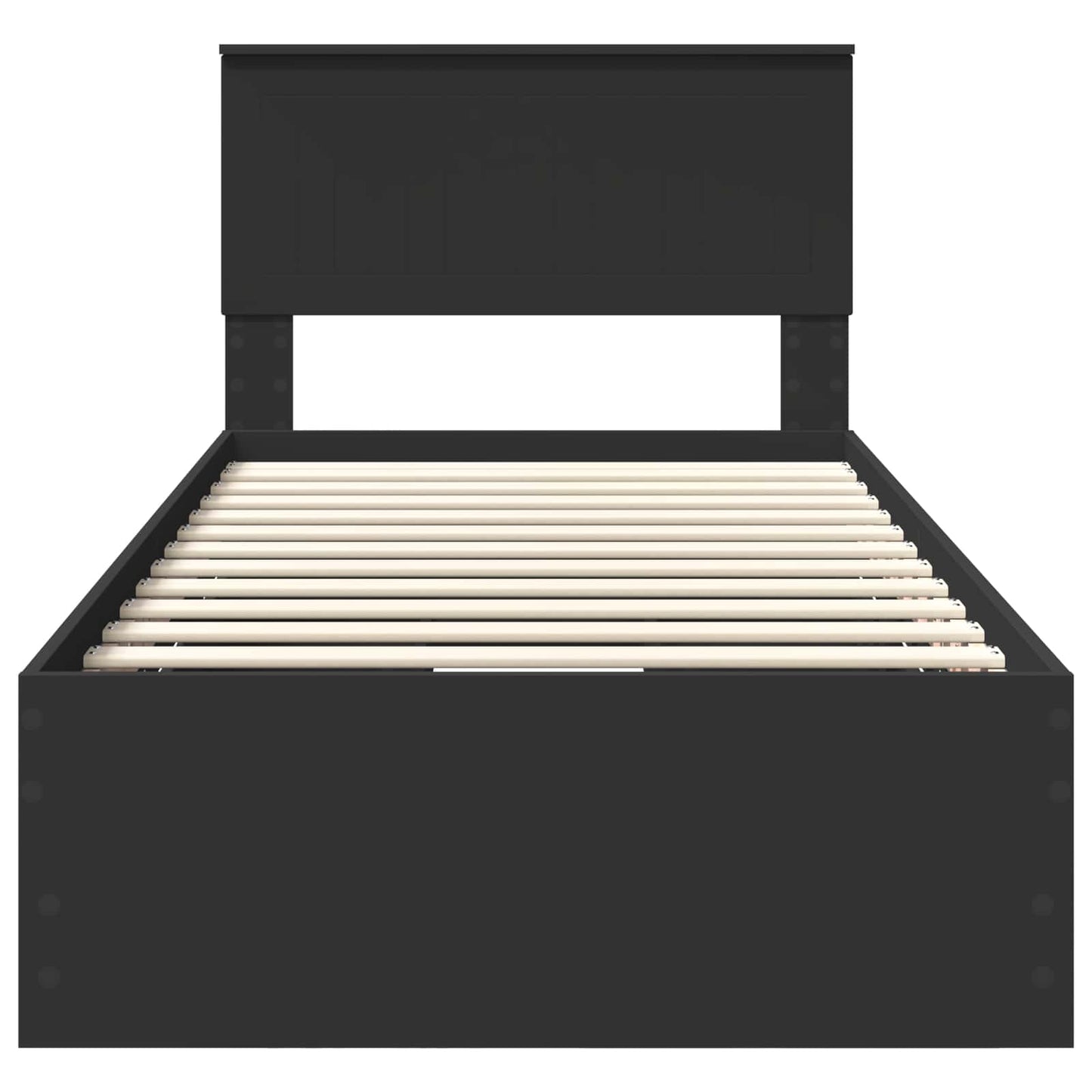 Bed Frame with Drawer Black 90 x 190 cm Engineer Wood