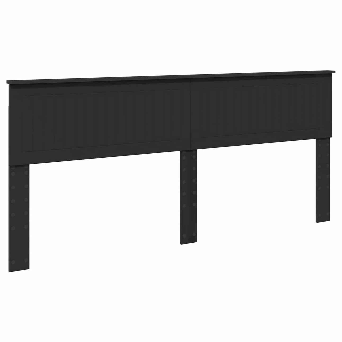 Storage Bed with Headboard Black 200 x 200 cm Engineered Wood