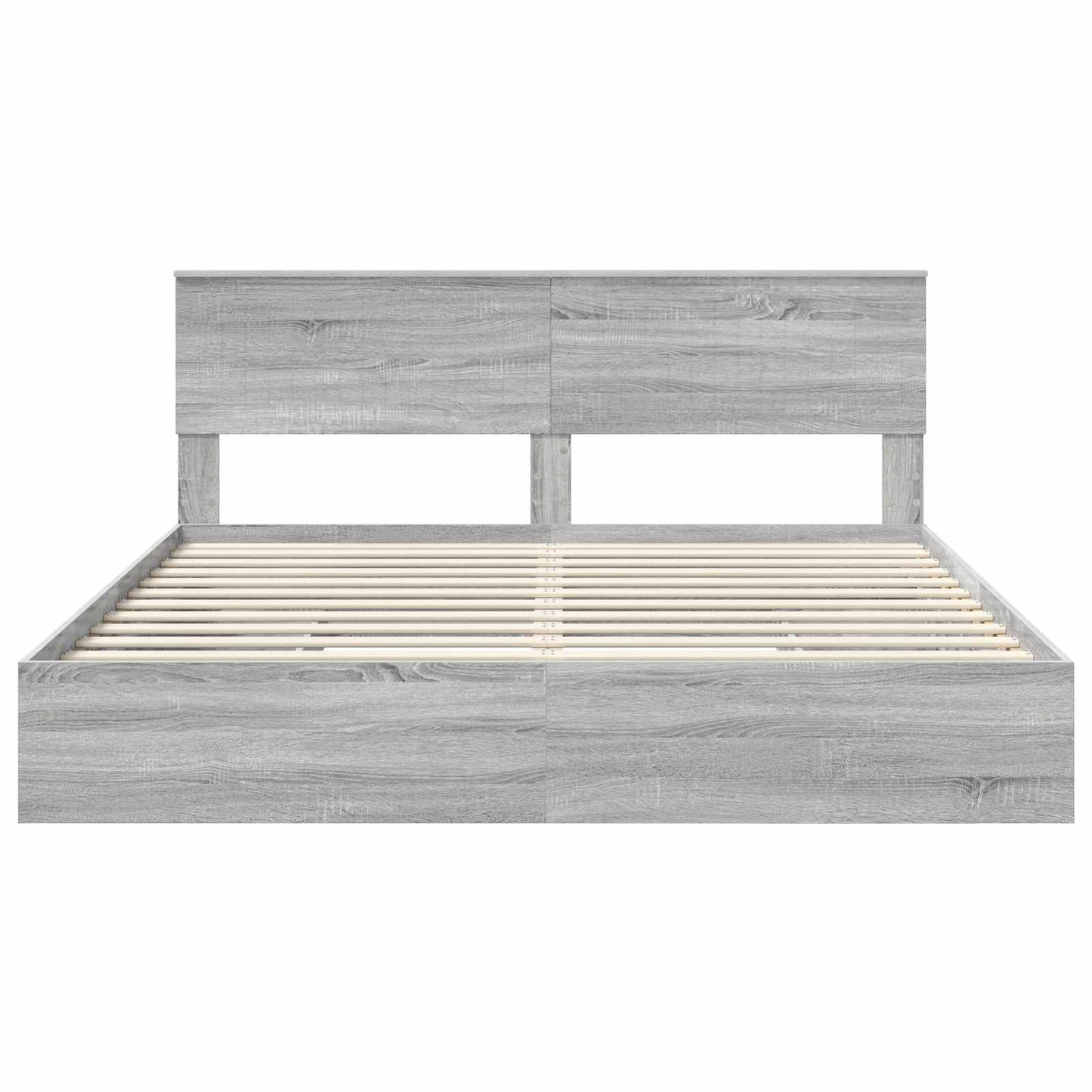 Storage Bed Grey Sonoma 180 x 200 cm Engineered Wood
