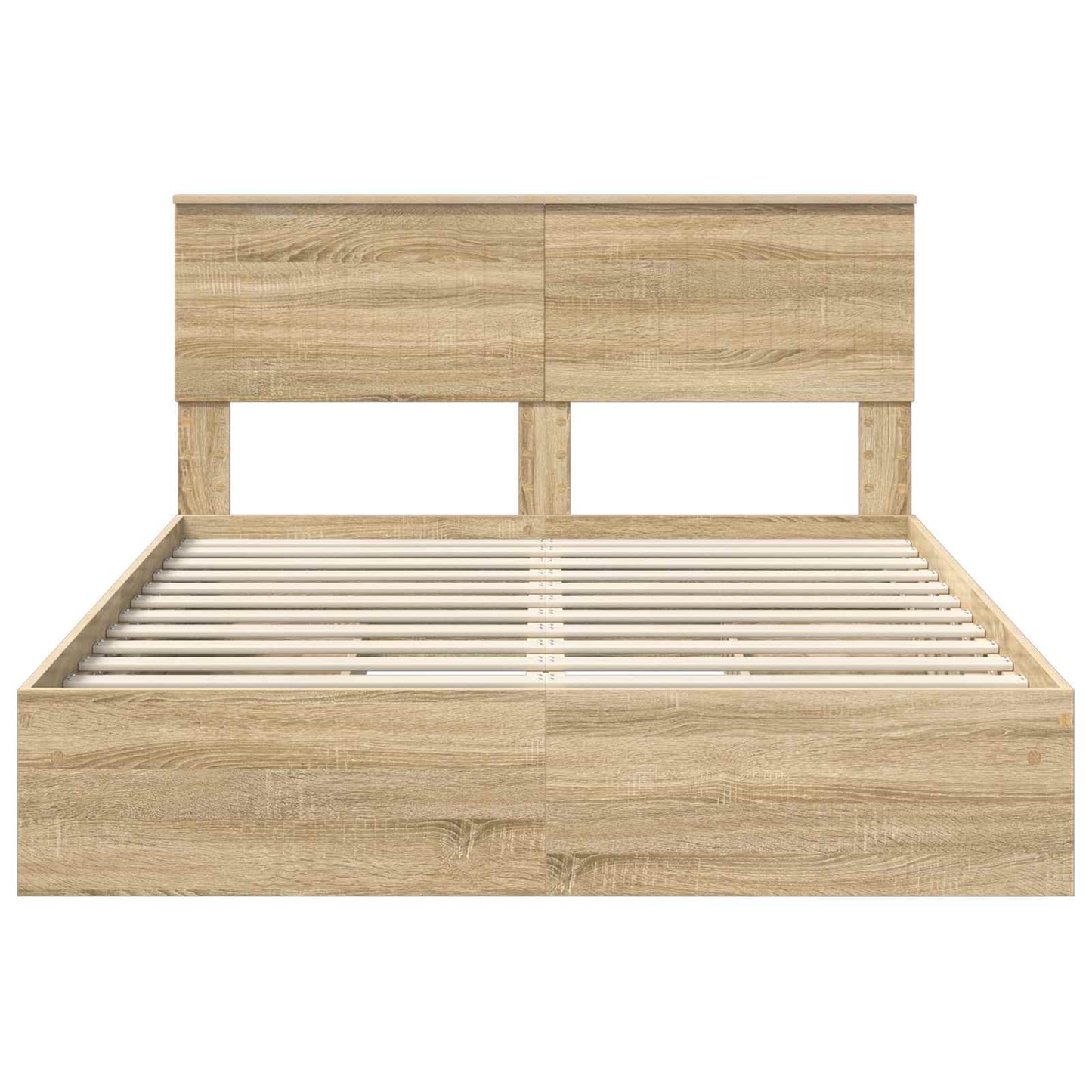 Storage Bed with Drawer Sonoma Oak 140 x 190 cm Engineered Wood