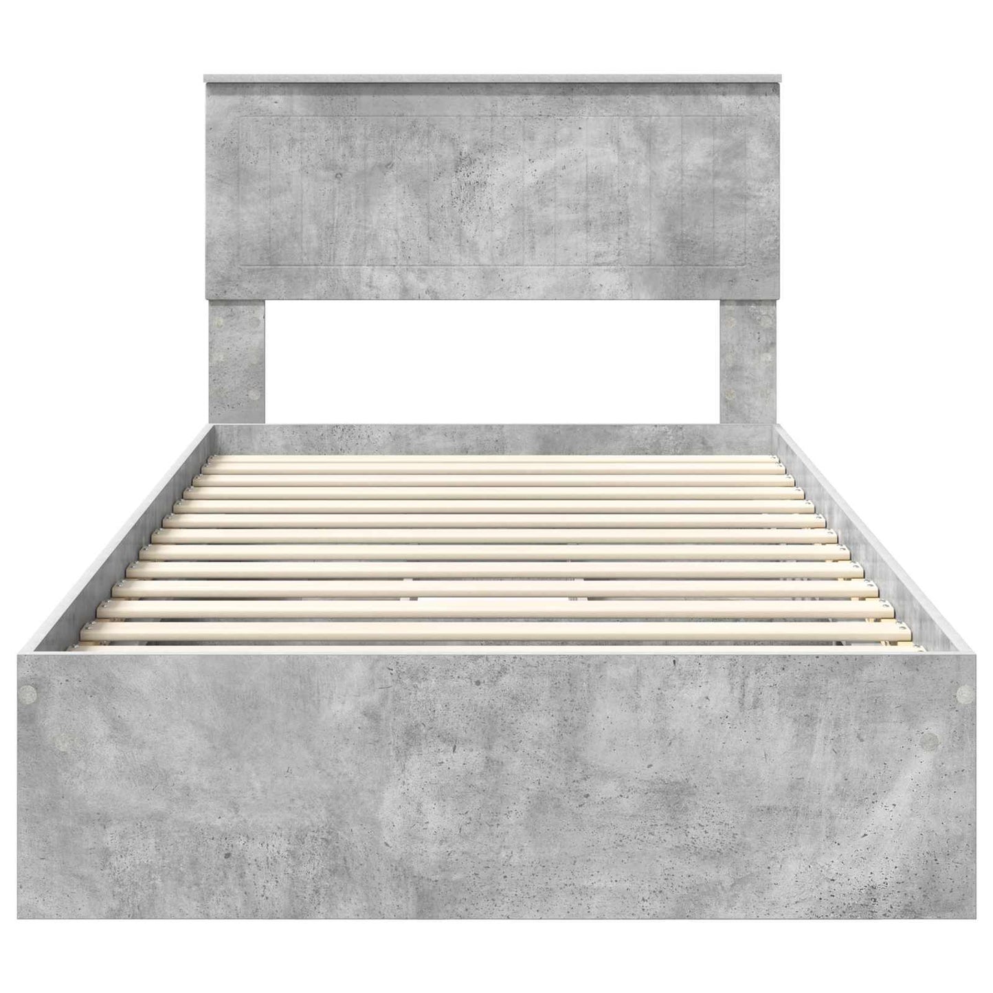 Storage Bed Concrete Grey 100 x 200 cm Engineered Wood