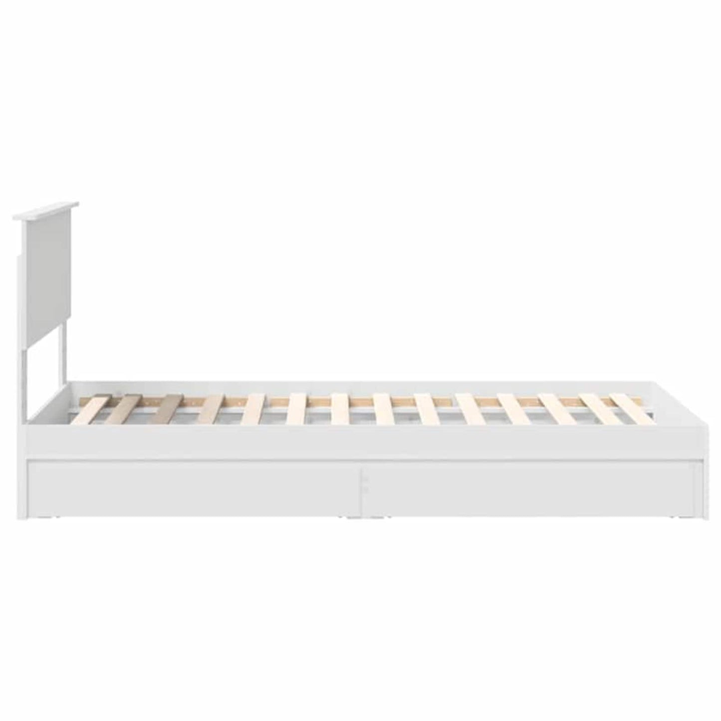 Storage Bed with Headboard White 90 x 200 cm Engineered Wood