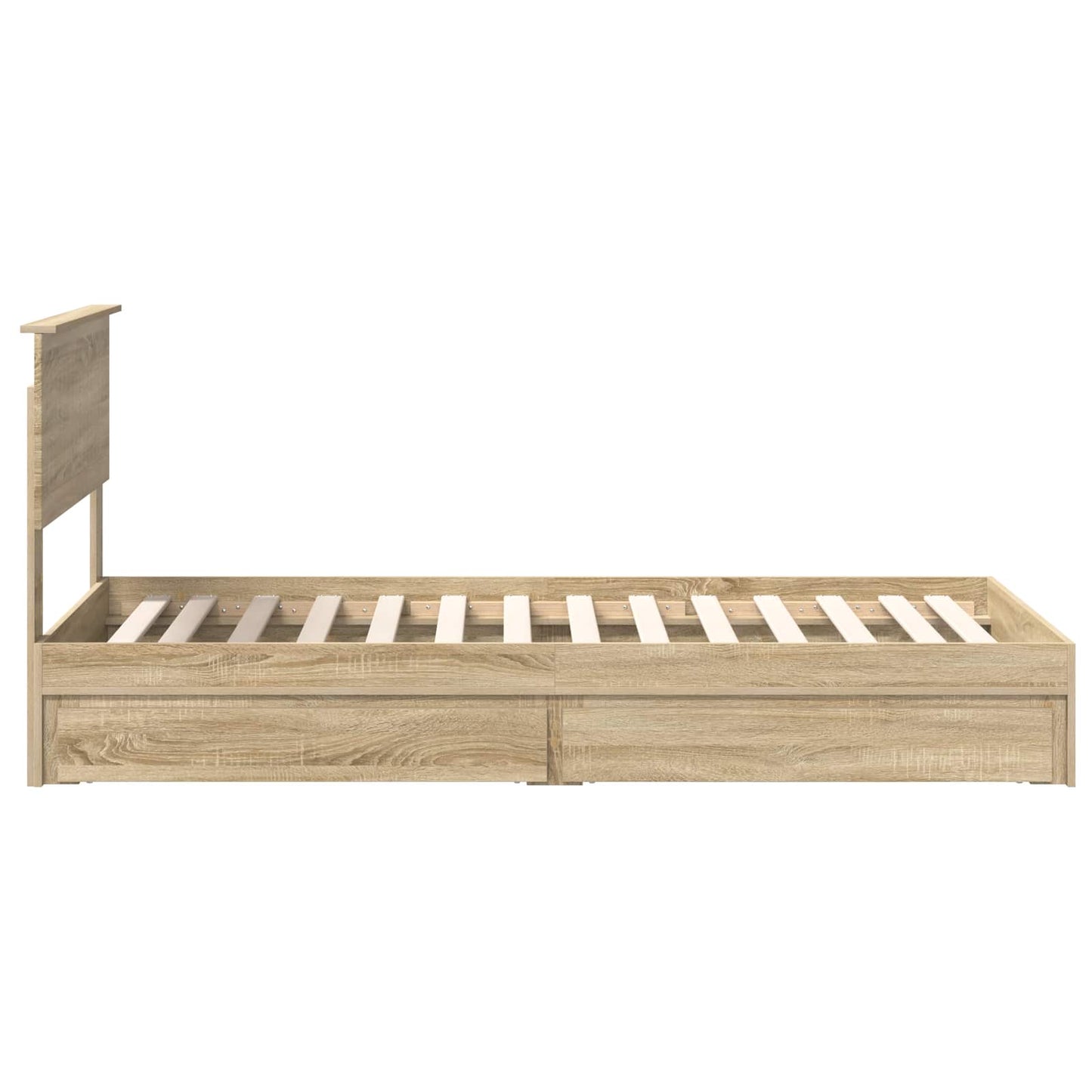 Storage Bed with Drawer Sonoma Oak 90 x 200 cm Engineered Wood