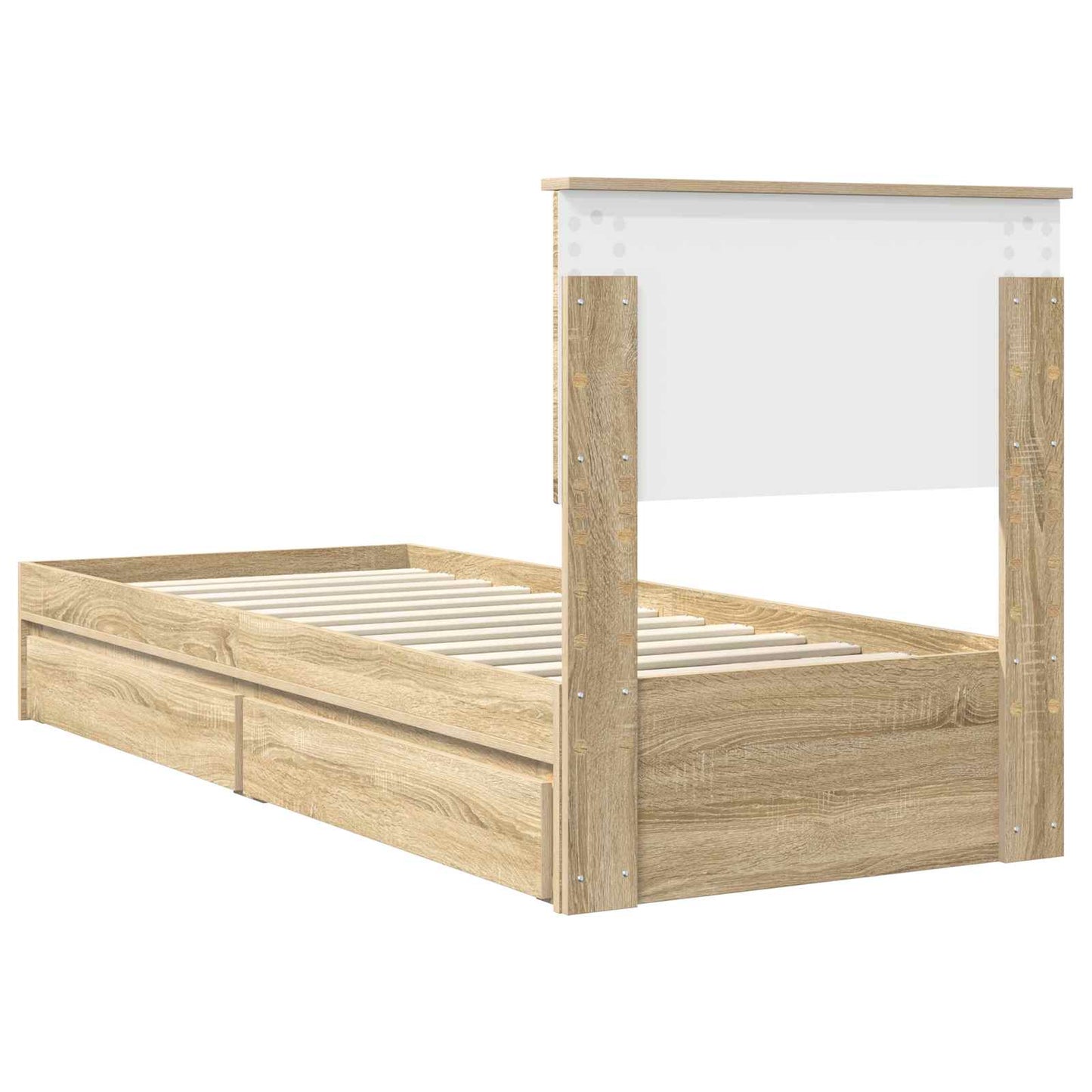 Storage Bed with Drawer Sonoma Oak 75 x 190 cm Engineered Wood