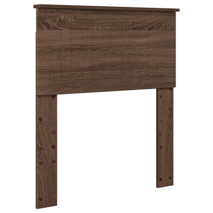 Storage Bed with Drawer Brown Oak 75 x 190 cm Engineered Wood