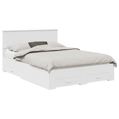 Bed Frame with Headboard White 140 x 200 cm Engineered Wood