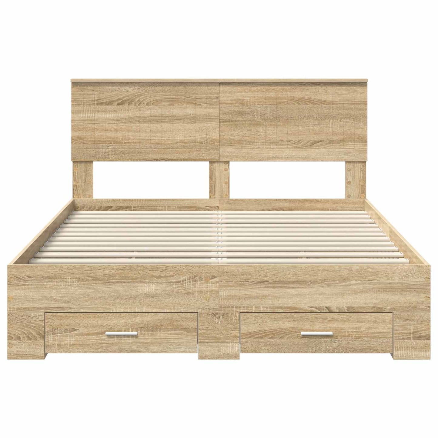 Bed Frame with Drawer Sonoma Oak 140 x 190 cm Engineered Wood