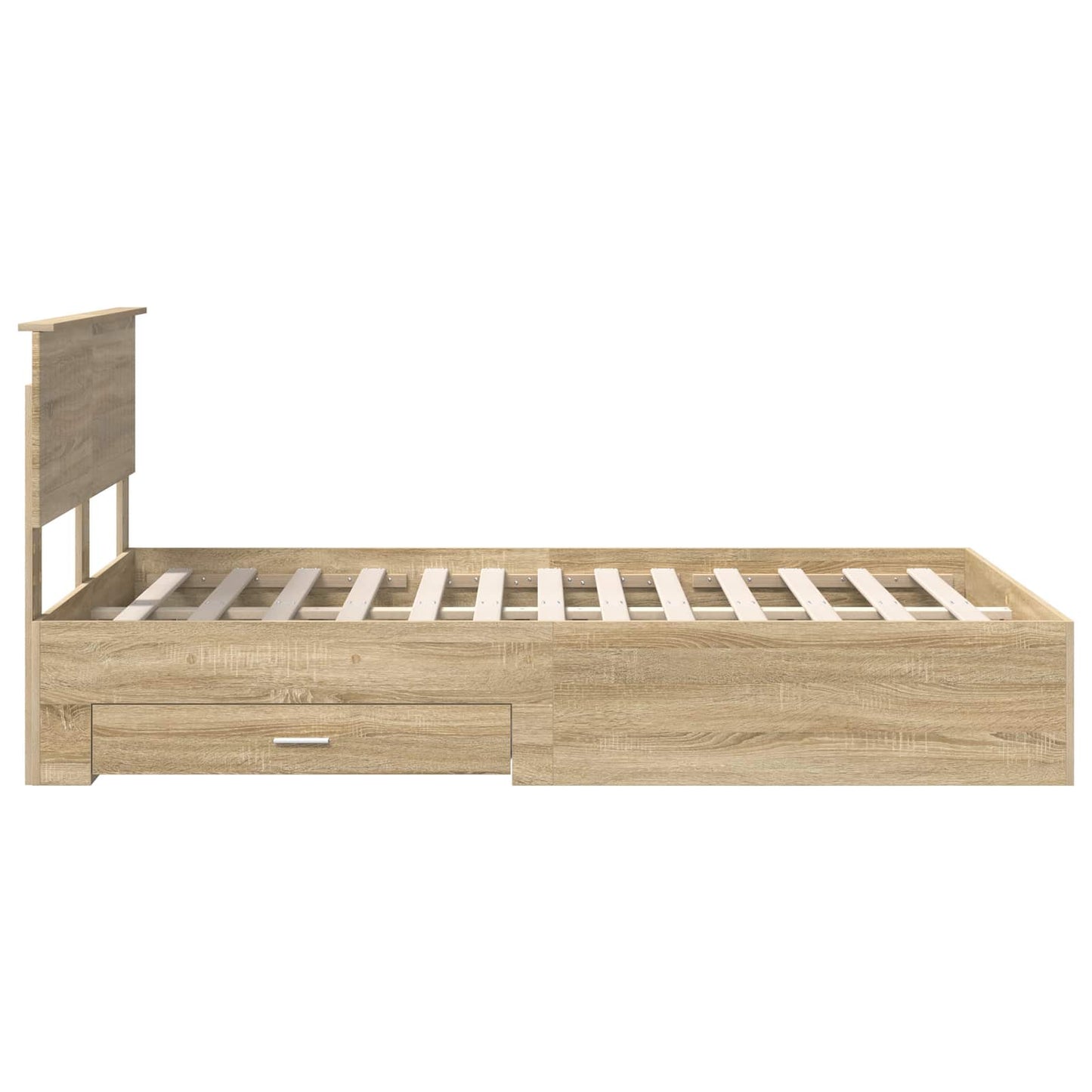 Bed Frame with Drawer Sonoma Oak 120 x 200 cm Engineered Wood