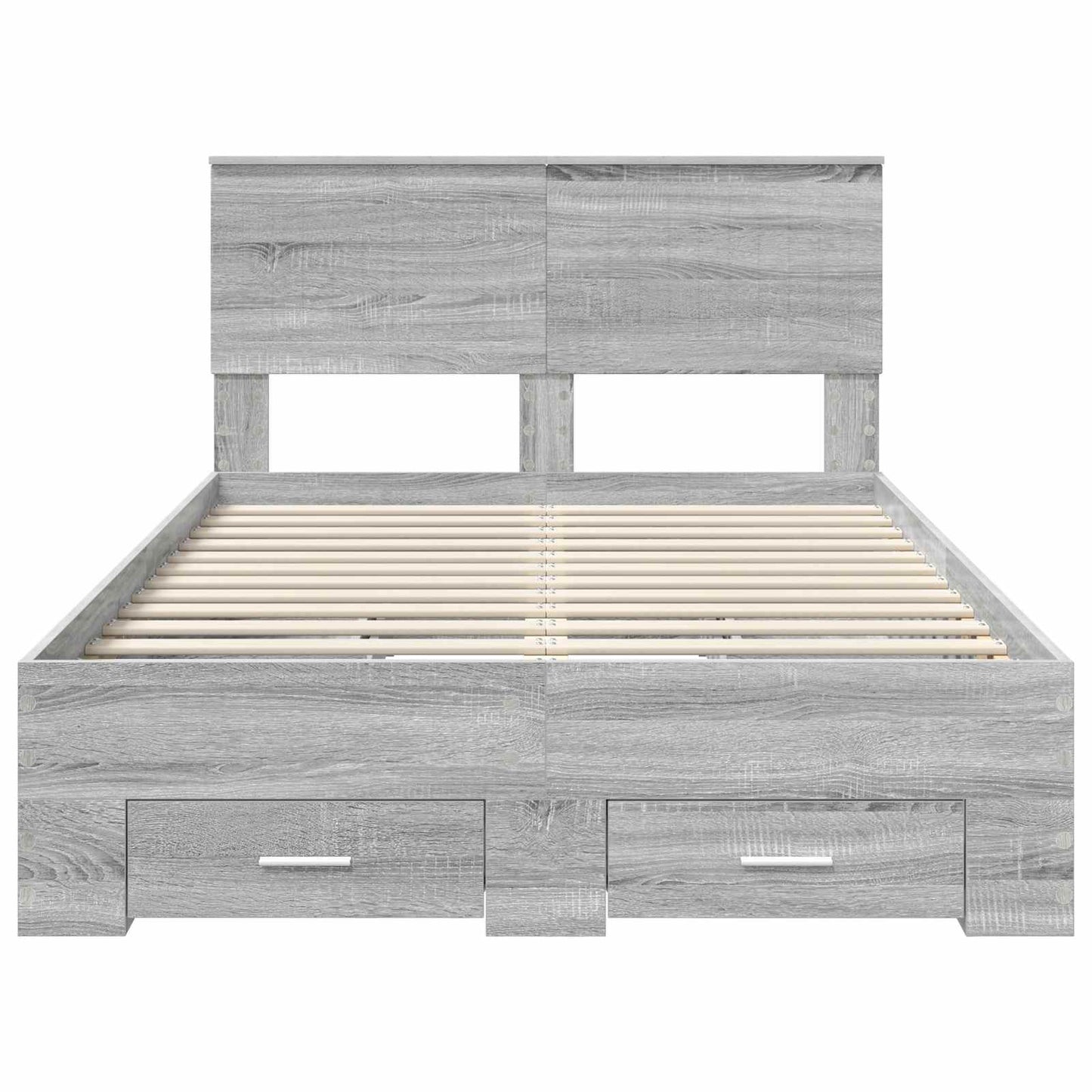 Bed Frame with Drawer Grey Sonoma 120 x 200 cm Engineered Wood