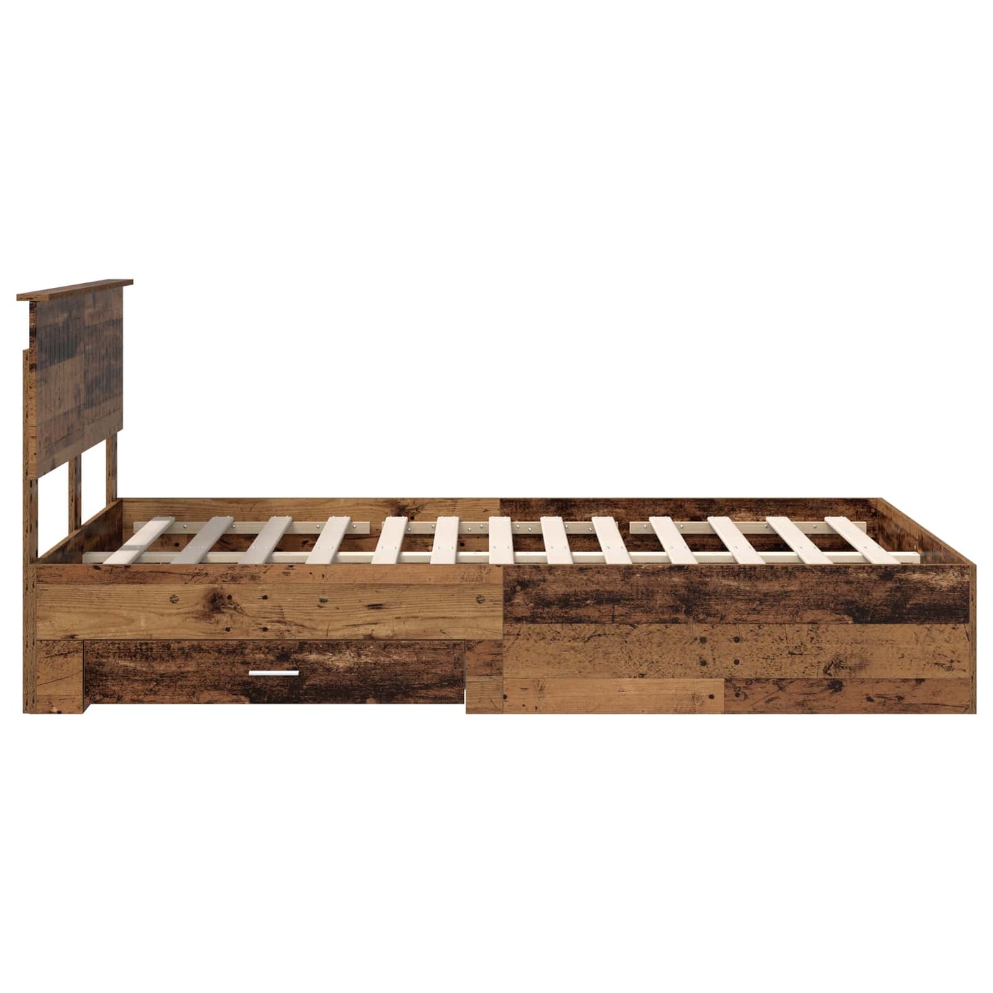 Bed Frame with Headboard Old Wood 120 x 190 cm Engineered Wood