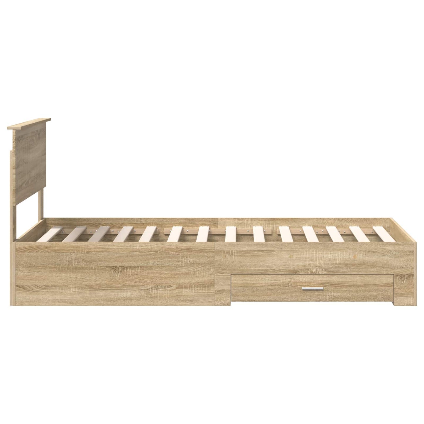 Bed Frame with Headboard Sonoma Oak 90 x 190 cm Engineered Wood