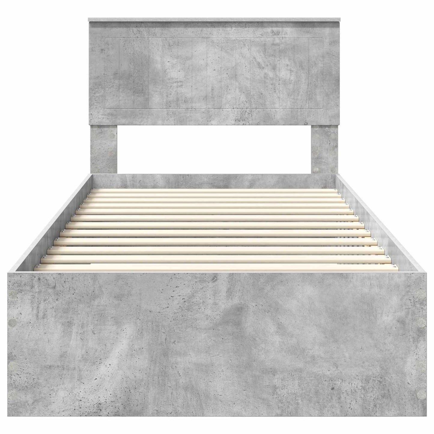 Bed Frame with Drawer Concrete Grey 90 x 190 cm Engineered Wood