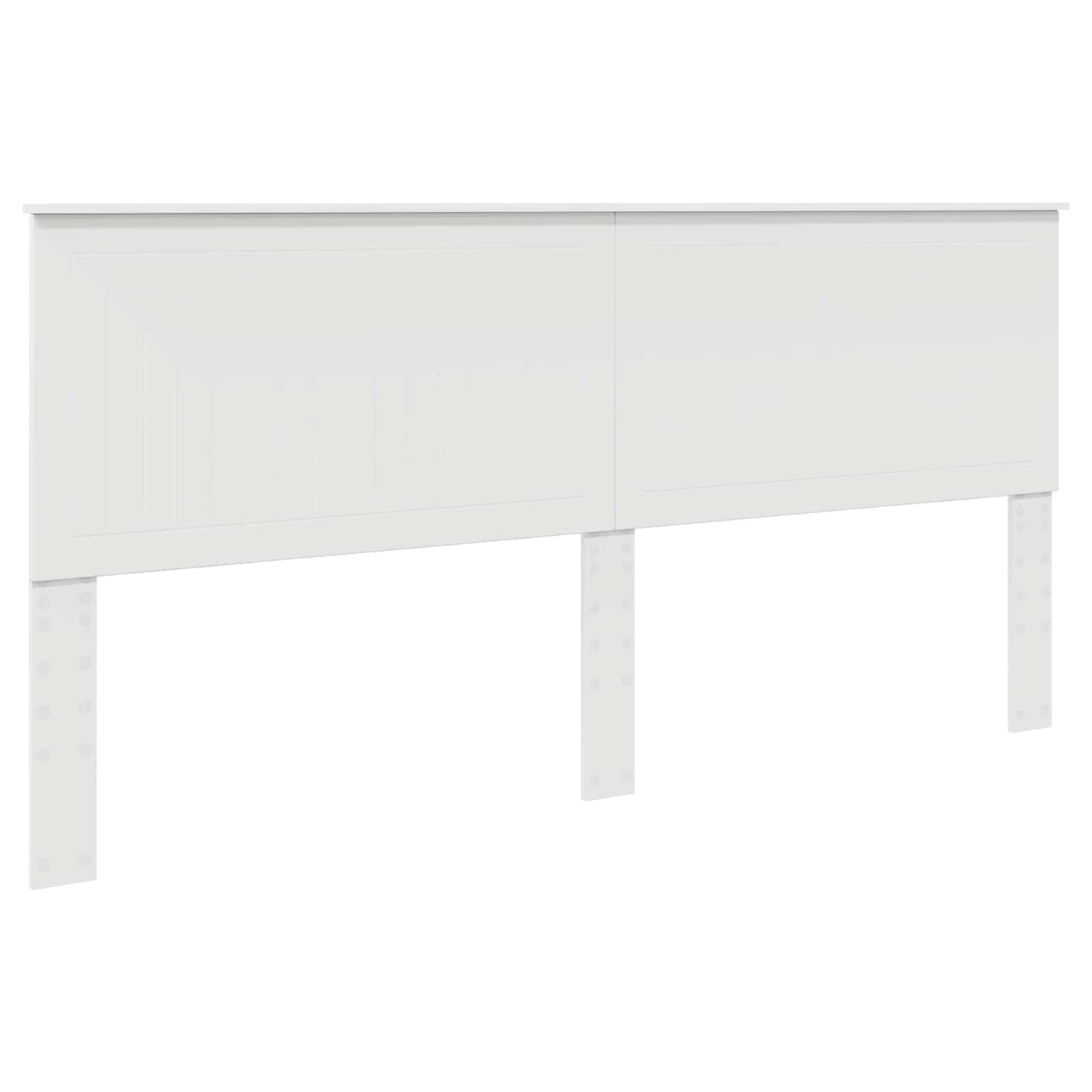 Bed Frame with Headboard White 200 x 200 cm Solid Pine Wood