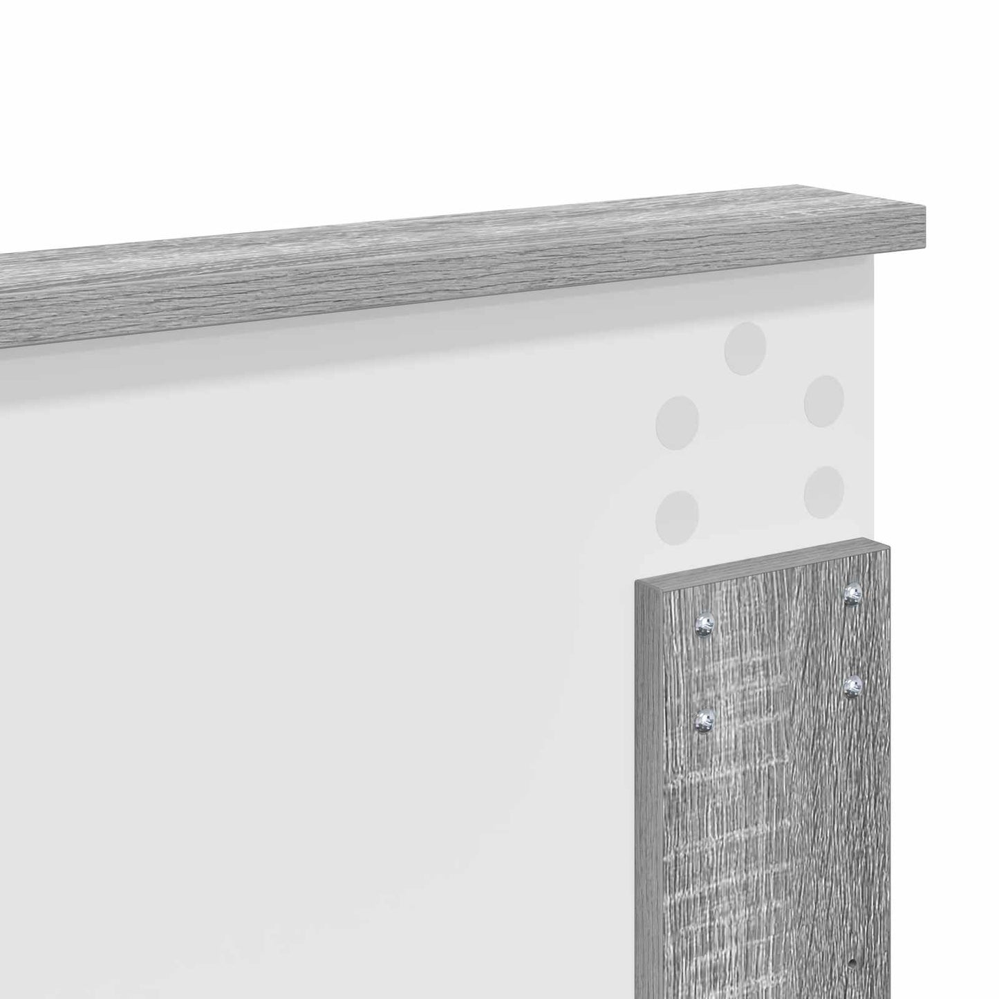 Bed Frame Grey Sonoma 180 x 200 cm Solid Pine Wood