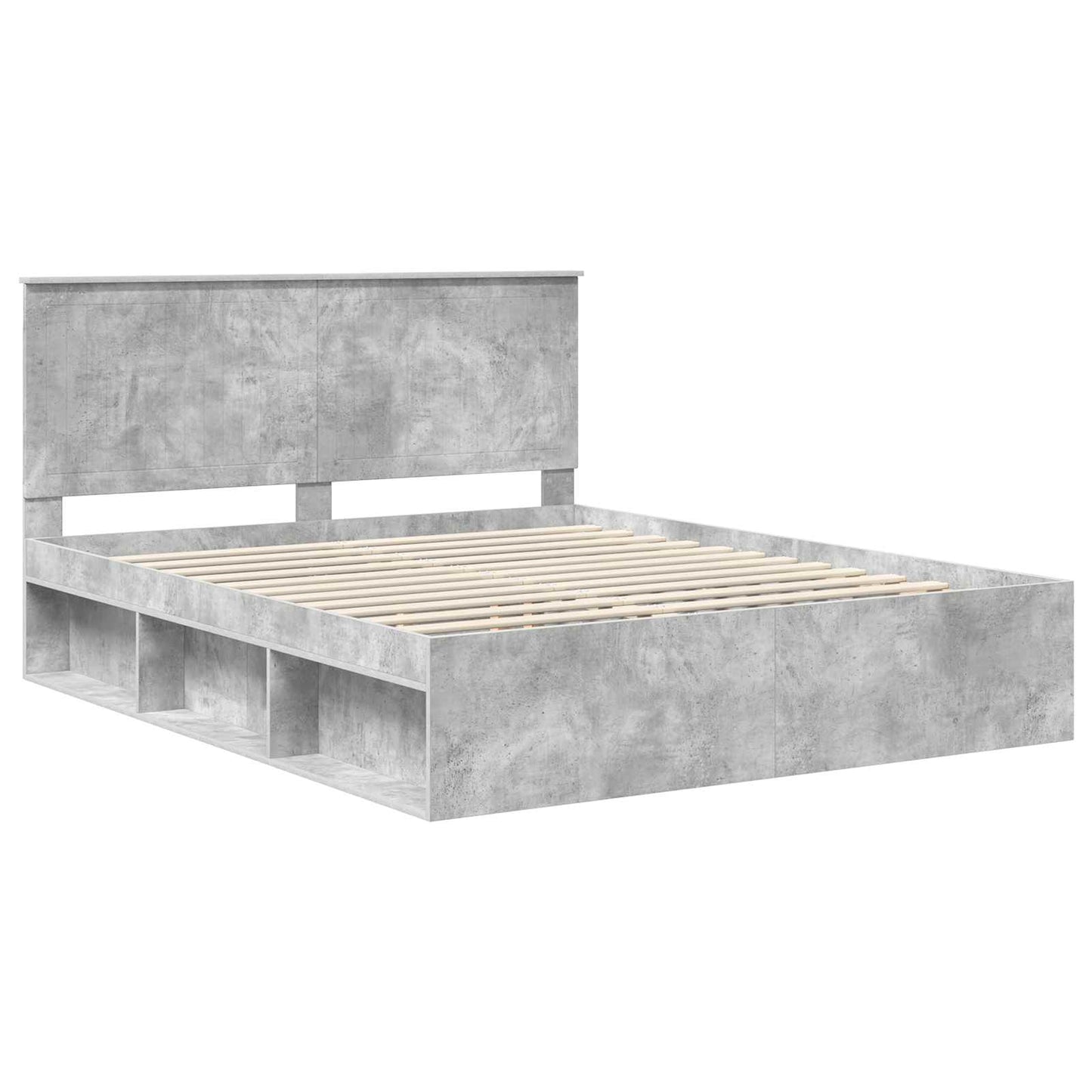 Bed Frame with Headboard Concerte 160 x 200 cm Solid Pine Wood