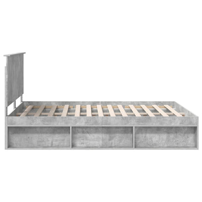Bed Frame Concerte Grey 150 x 200 cm Solid Pine Wood