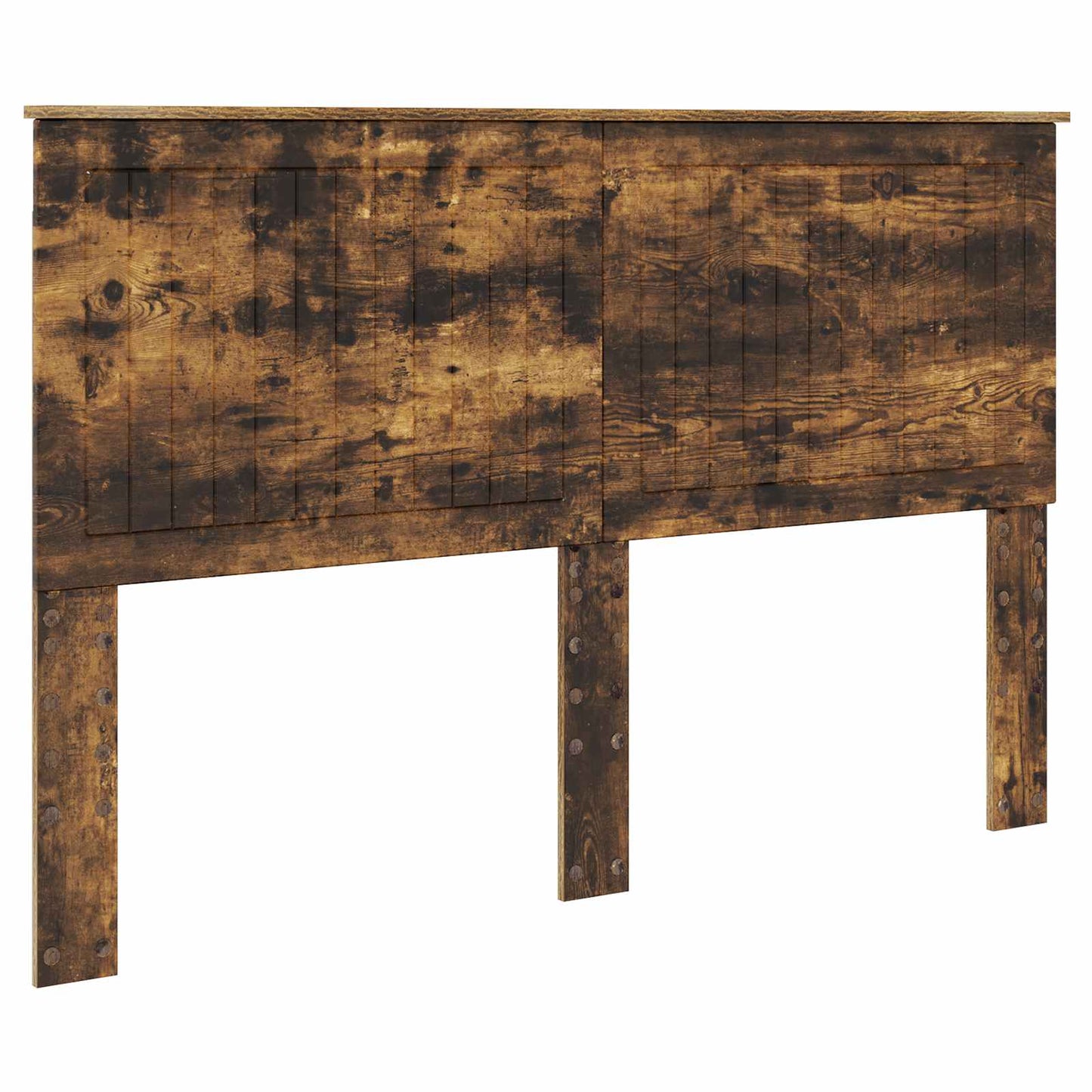 Bed Frame Smoked Oak 150 x 200 cm Solid Pine Wood
