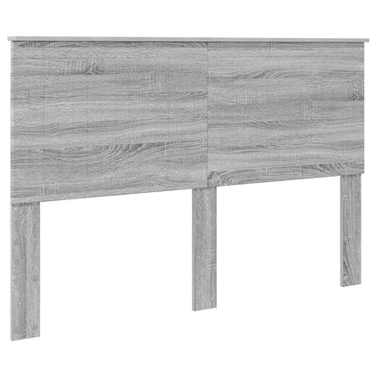 Bed Frame Grey Sonoma 150 x 200 cm Solid Pine Wood