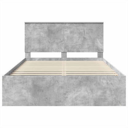 Bed Frame with Headboard Concerte 140 x 190 cm Solid Pine Wood