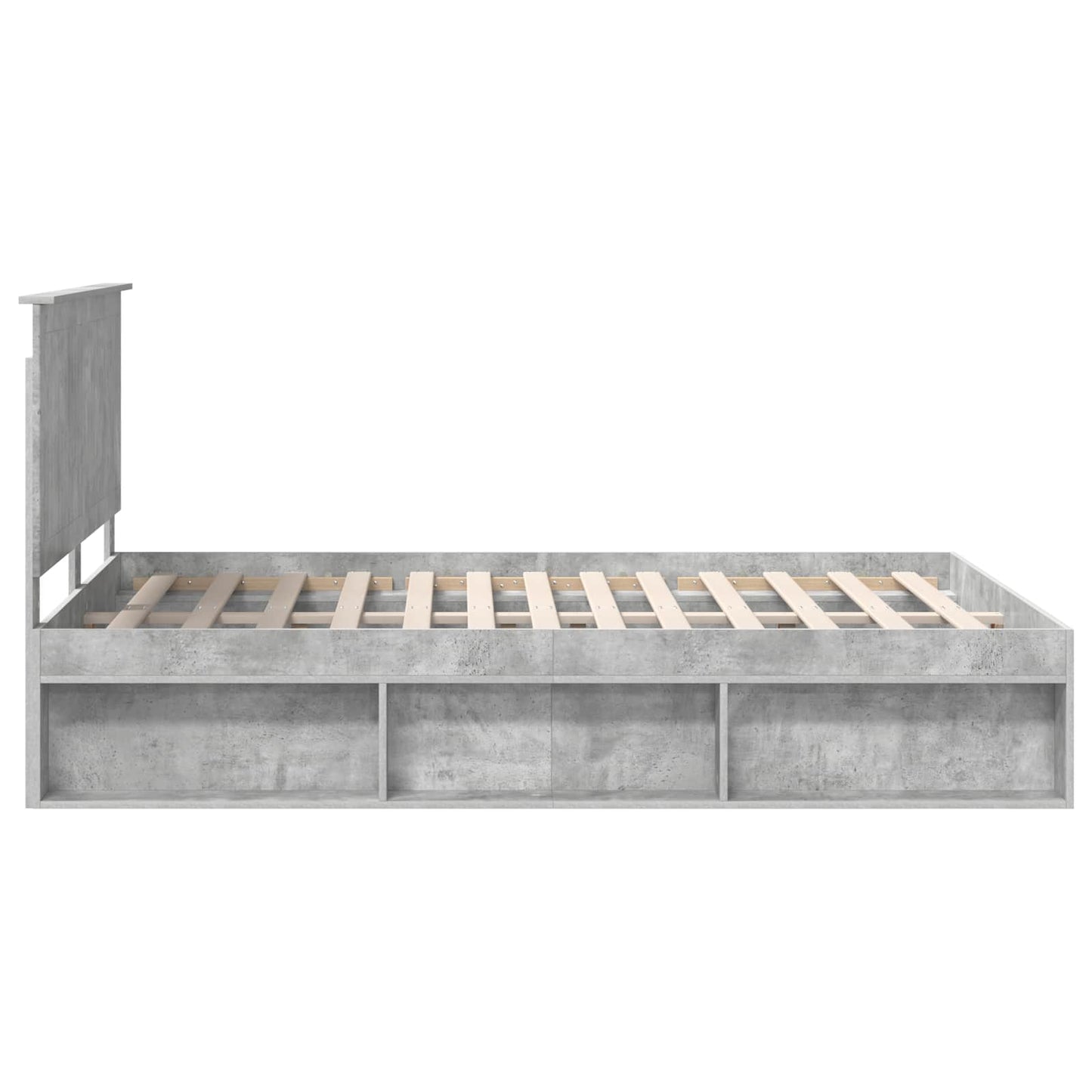 Bed Frame with Headboard Concerte 140 x 190 cm Solid Pine Wood