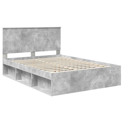 Bed Frame Concerte Grey 135 x 190 cm Solid Pine Wood