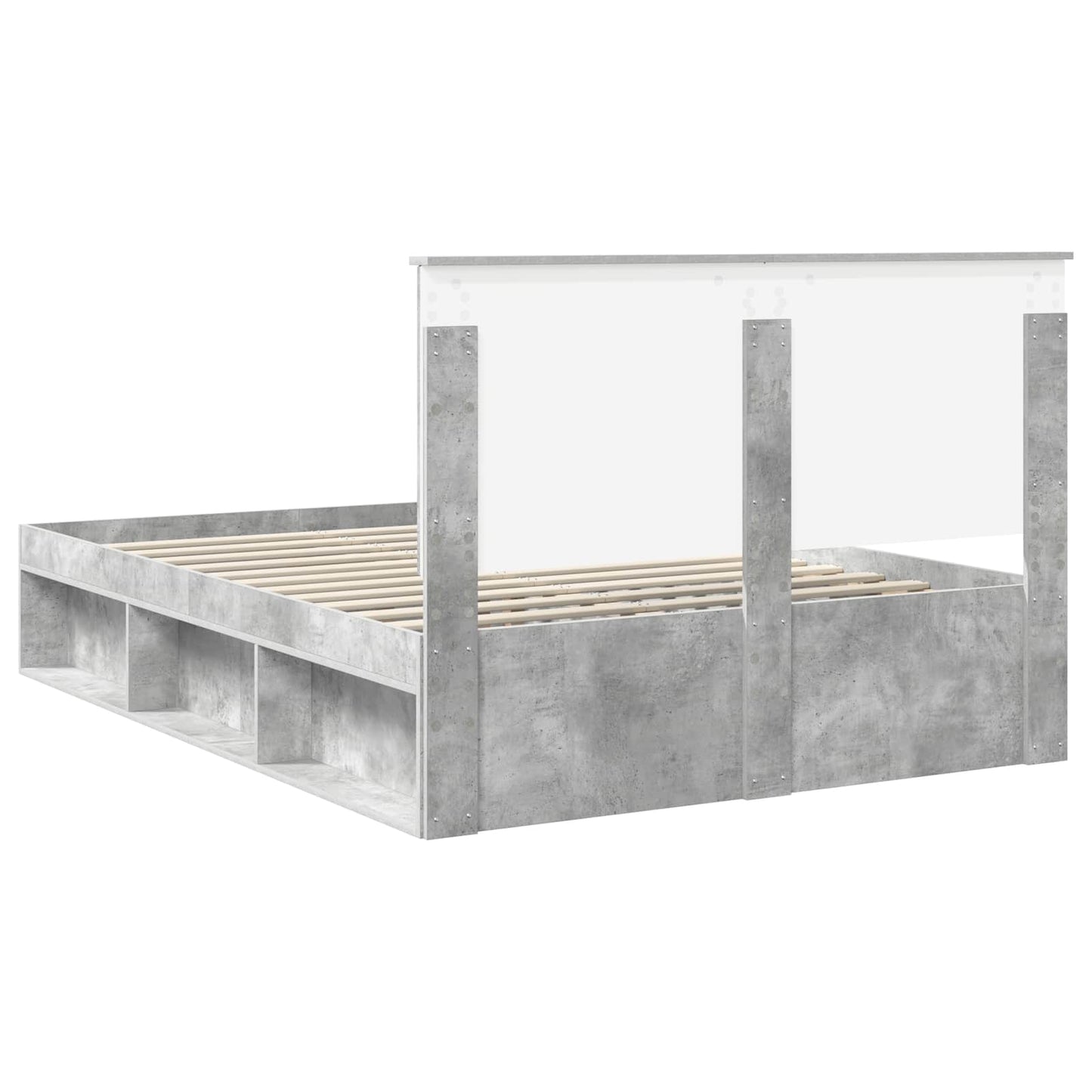 Bed Frame Concerte Grey 135 x 190 cm Solid Pine Wood