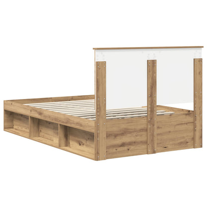 Bed Frame Artisian Oak 120 x 200 cm Solid Pine Wood
