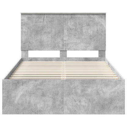 Bed Frame with Headboard Concerte 120 x 190 cm Solid Pine Wood