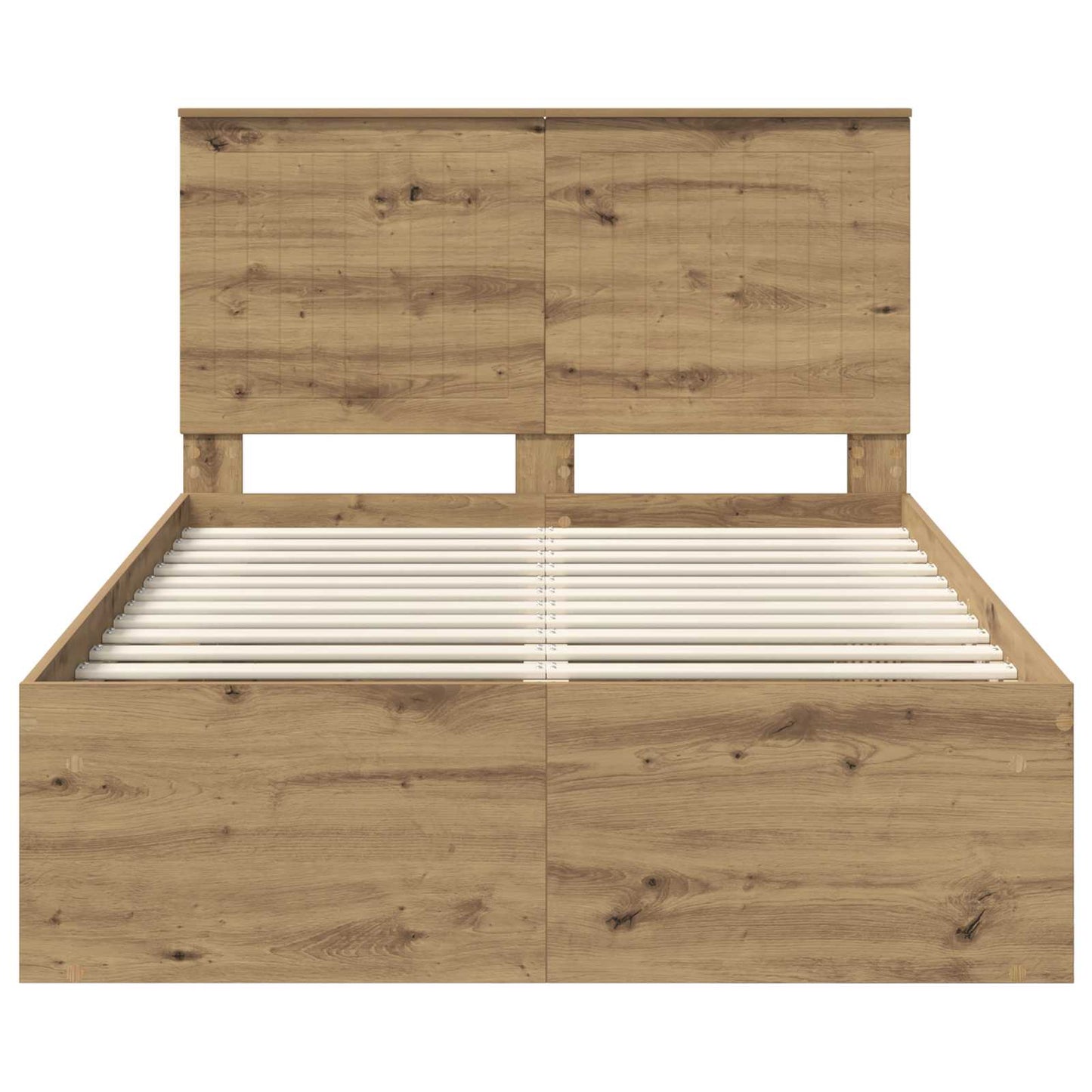 Bed Frame Artisian Oak 120 x 190 cm Solid Pine Wood