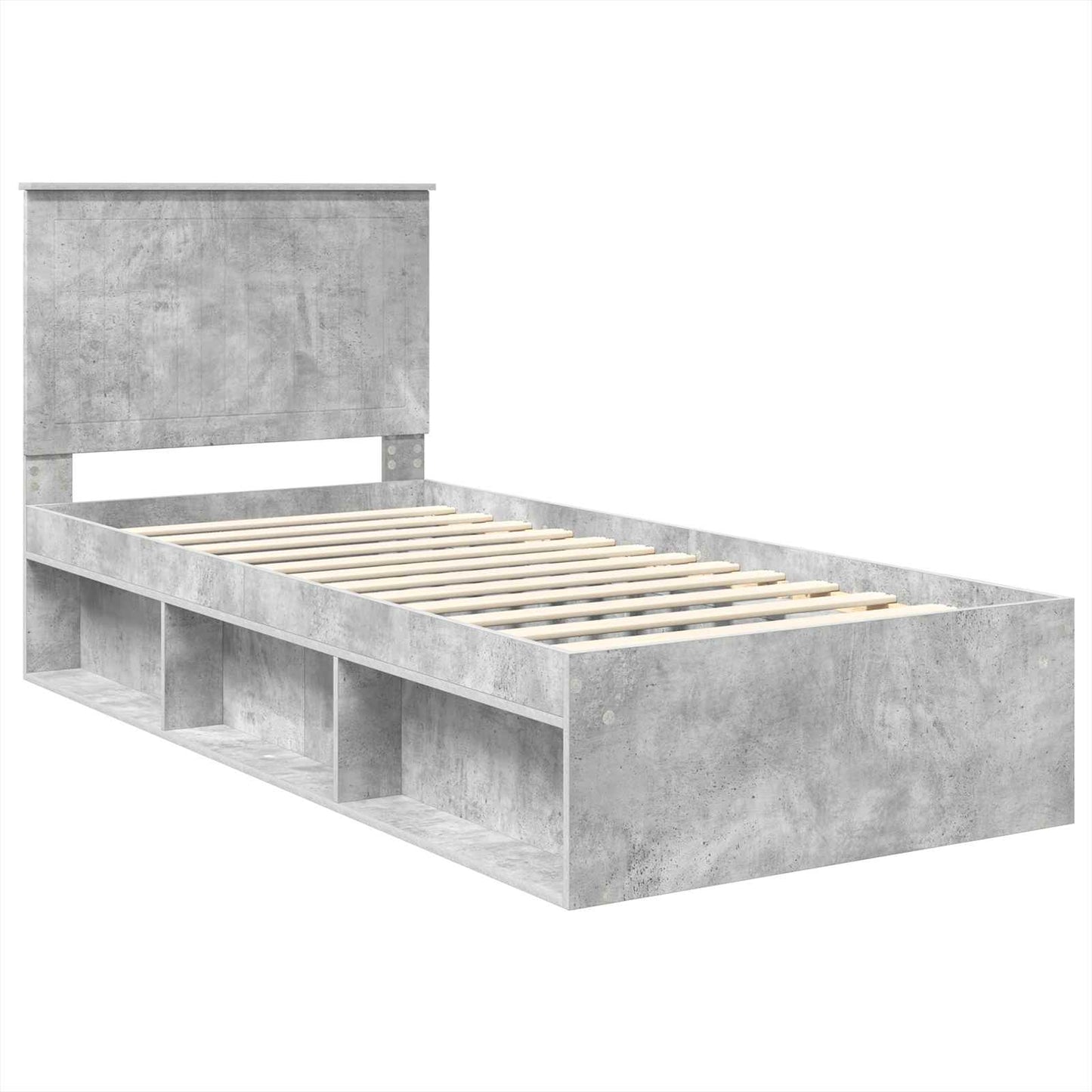 Bed Frame with Headboard Concerte 90 x 200 cm Solid Pine Wood