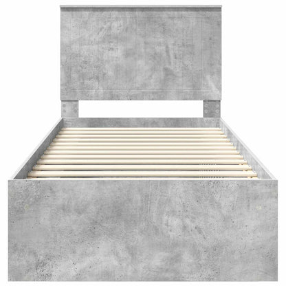 Bed Frame with Headboard Concerte 90 x 200 cm Solid Pine Wood