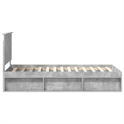 Bed Frame with Headboard Concerte 90 x 200 cm Solid Pine Wood