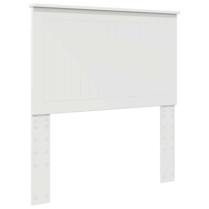 Bed Frame with Headboard White 90 x 190 cm Solid Pine Wood