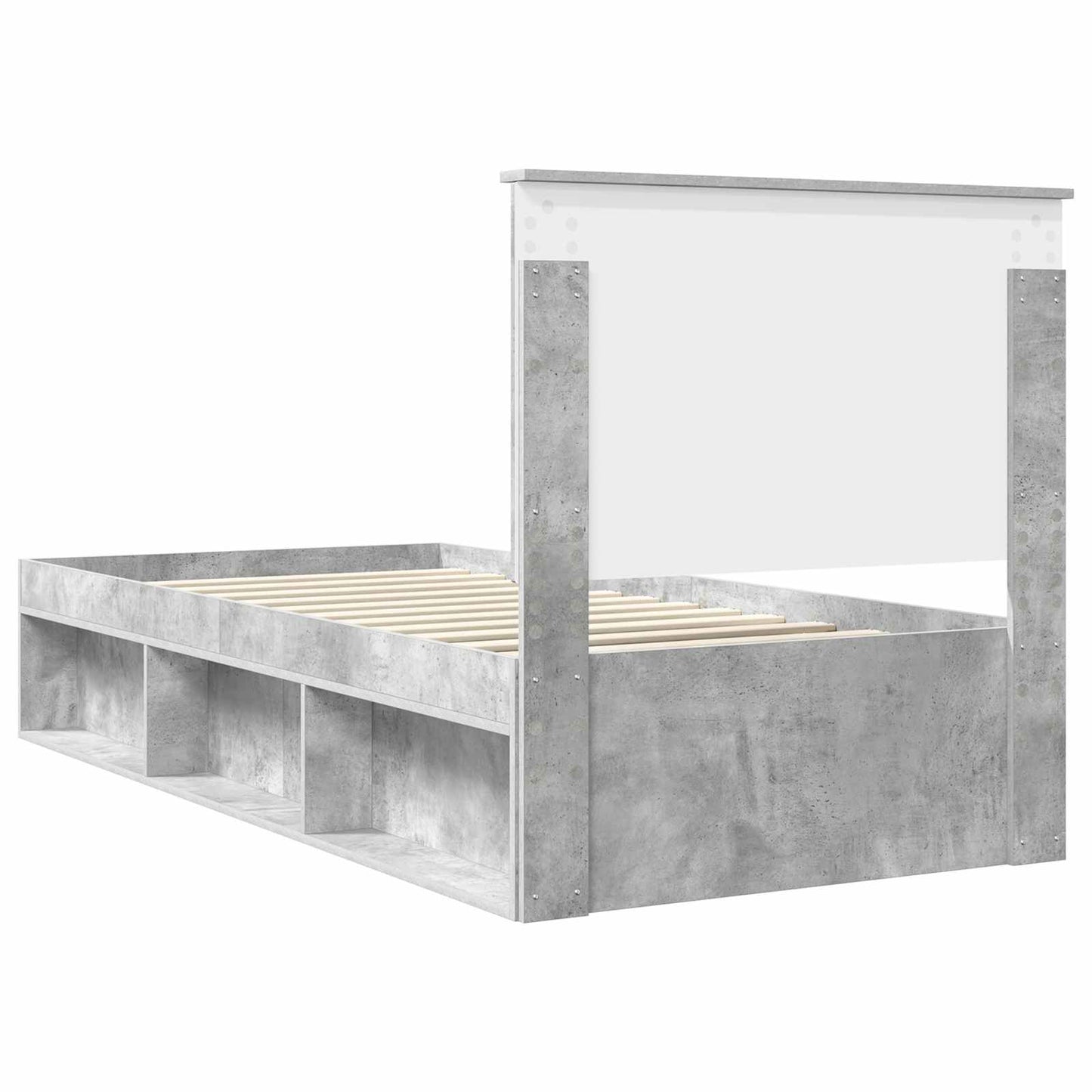 Bed Frame Concerte Grey 90 x 190 cm Solid Pine Wood