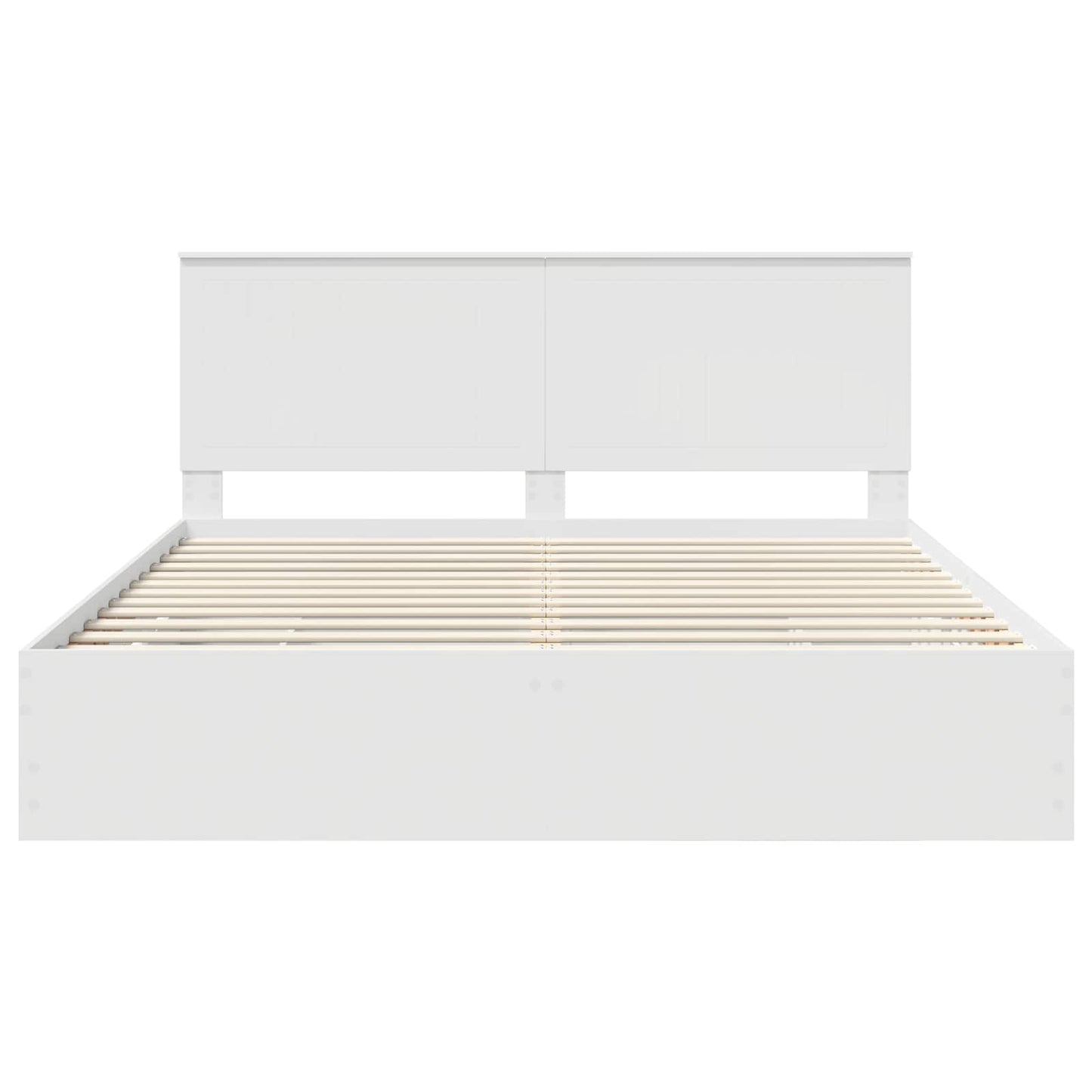 Bed Frame with Drawer White 180 x 200 cm Engineer Wood