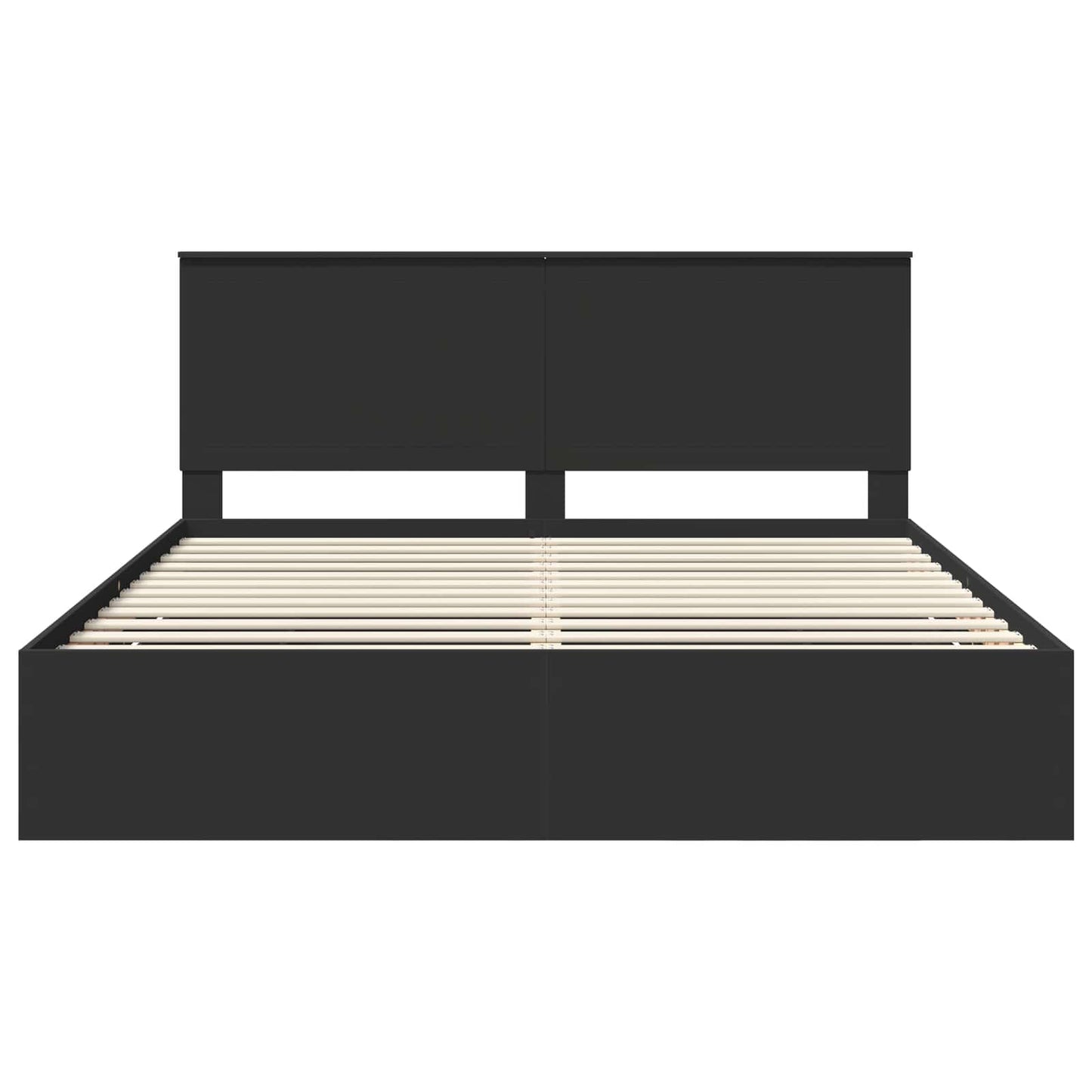 Bed Frame with Drawer Black 180 x 200 cm Engineer Wood