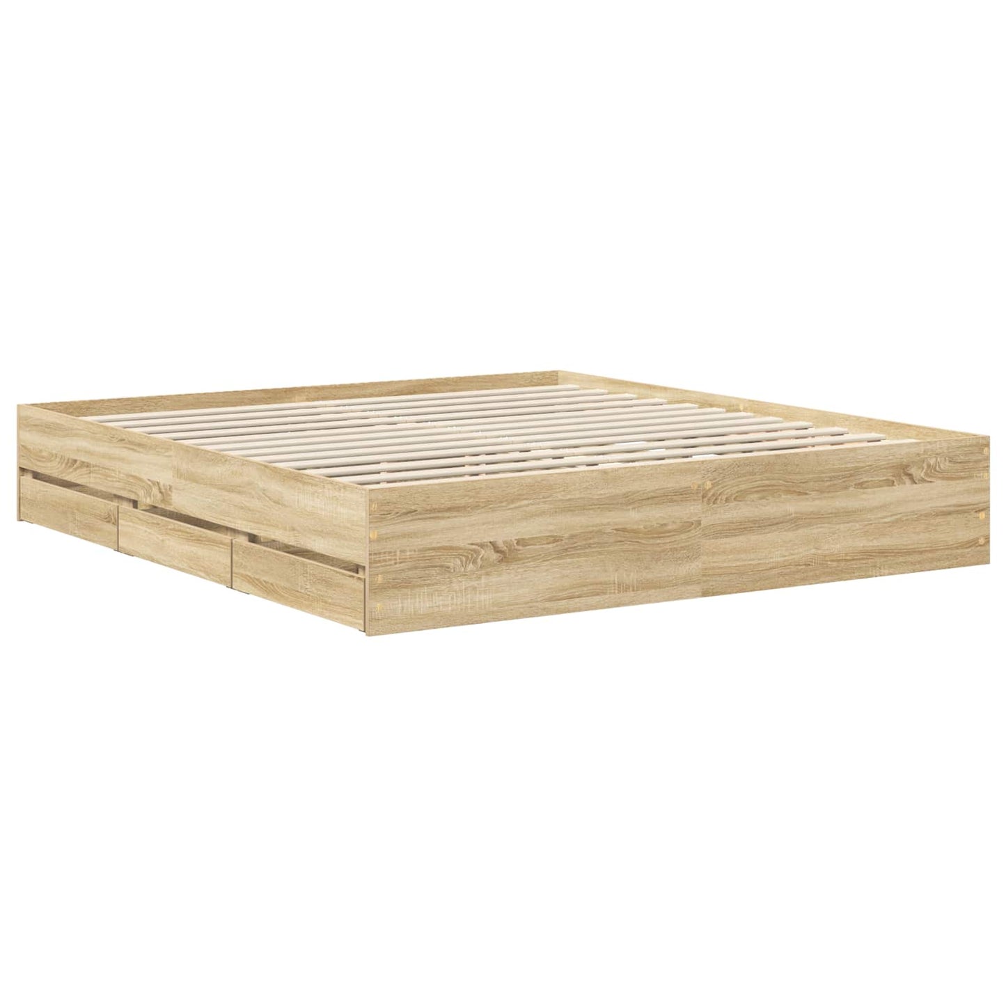 Bed Frame with Drawer Sonoma Oak 180 x 200 cm Engineer Wood