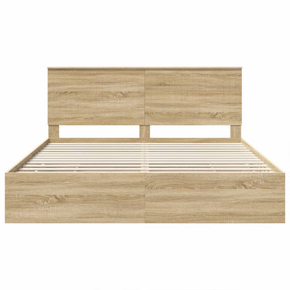 Bed Frame with Drawer Sonoma Oak 180 x 200 cm Engineer Wood