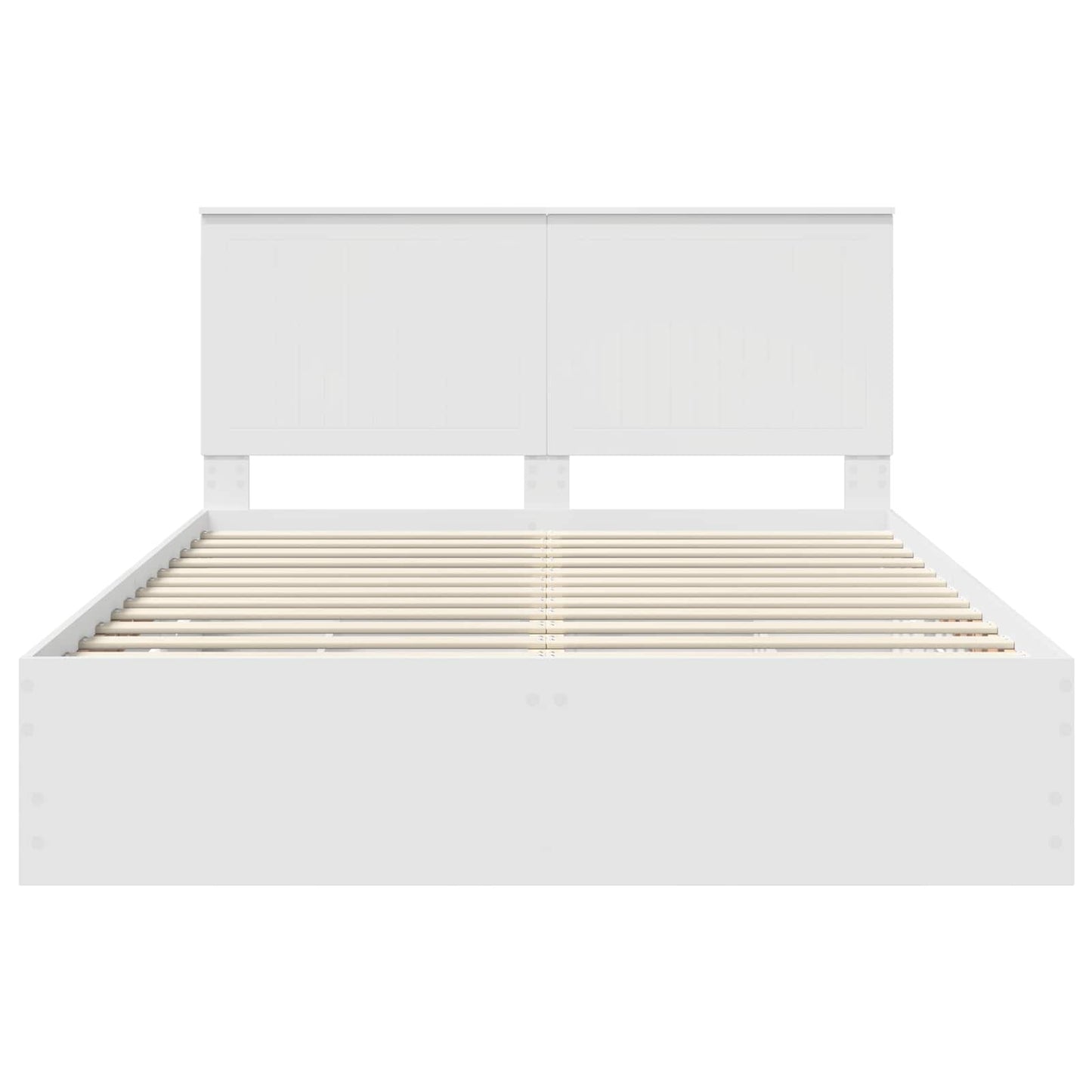 Bed Frame with Drawer White 150 x 200 cm Engineer Wood