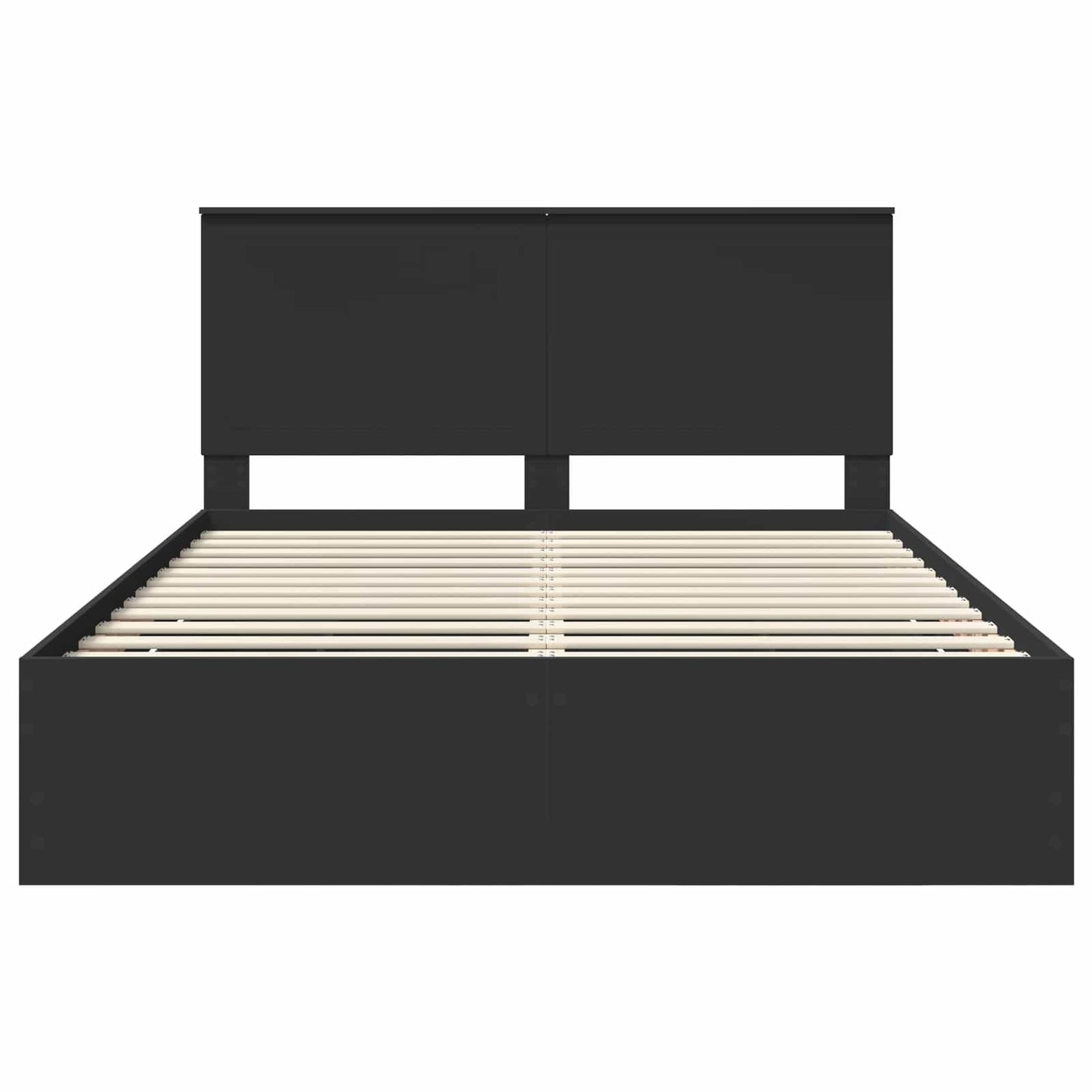 Bed Frame with Drawer Black 150 x 200 cm Engineer Wood