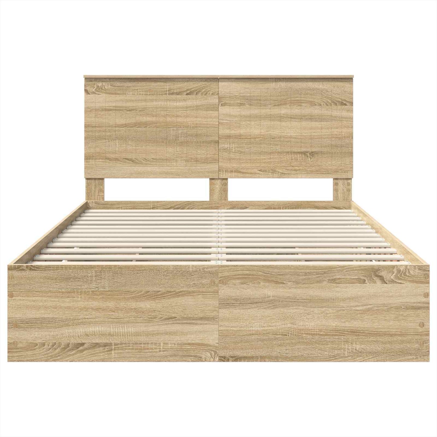 Bed Frame with Drawer Sonoma Oak 140 x 190 cm Engineer Wood