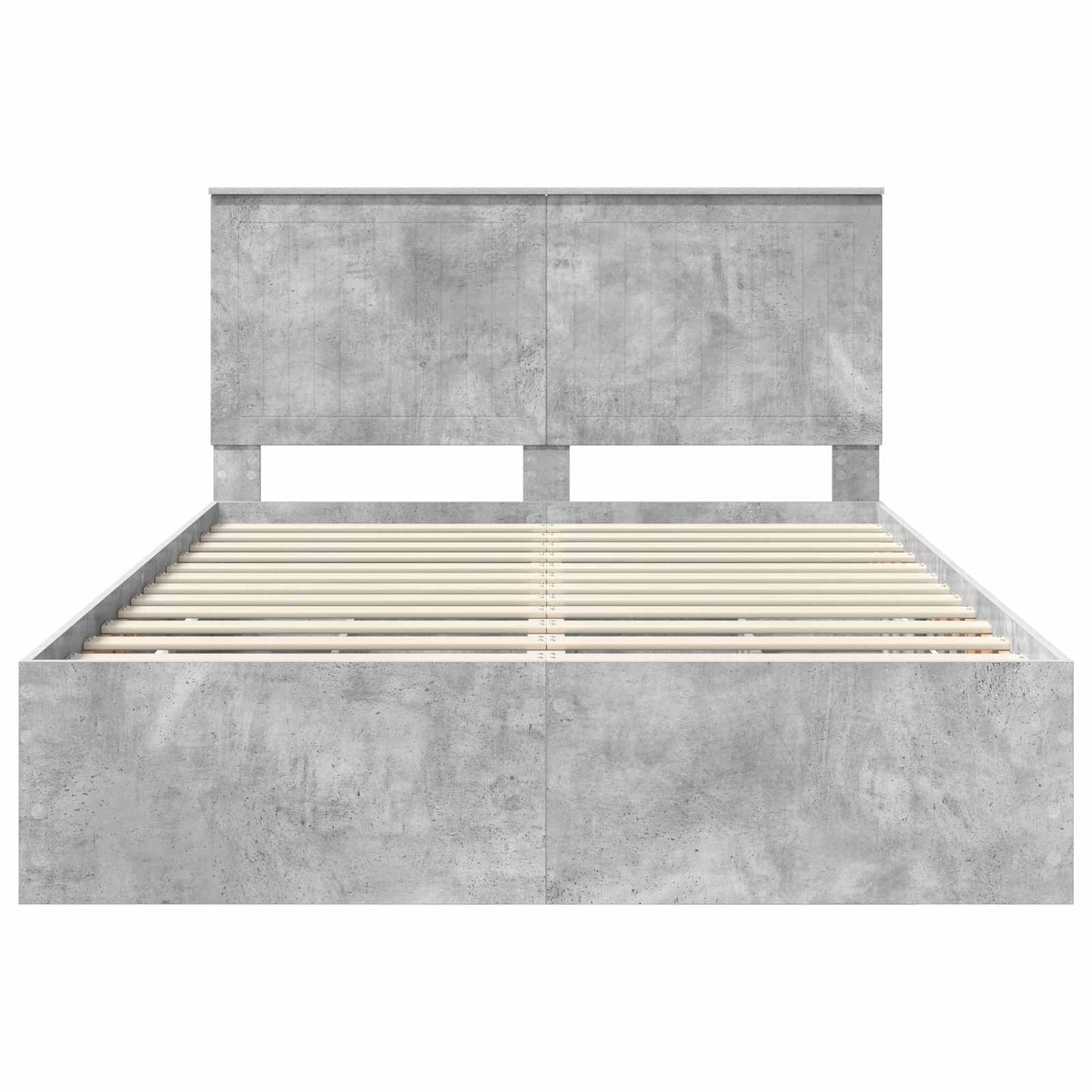 Bed Frame with Drawer Concrete Grey 135 x 190 cm Engineer Wood