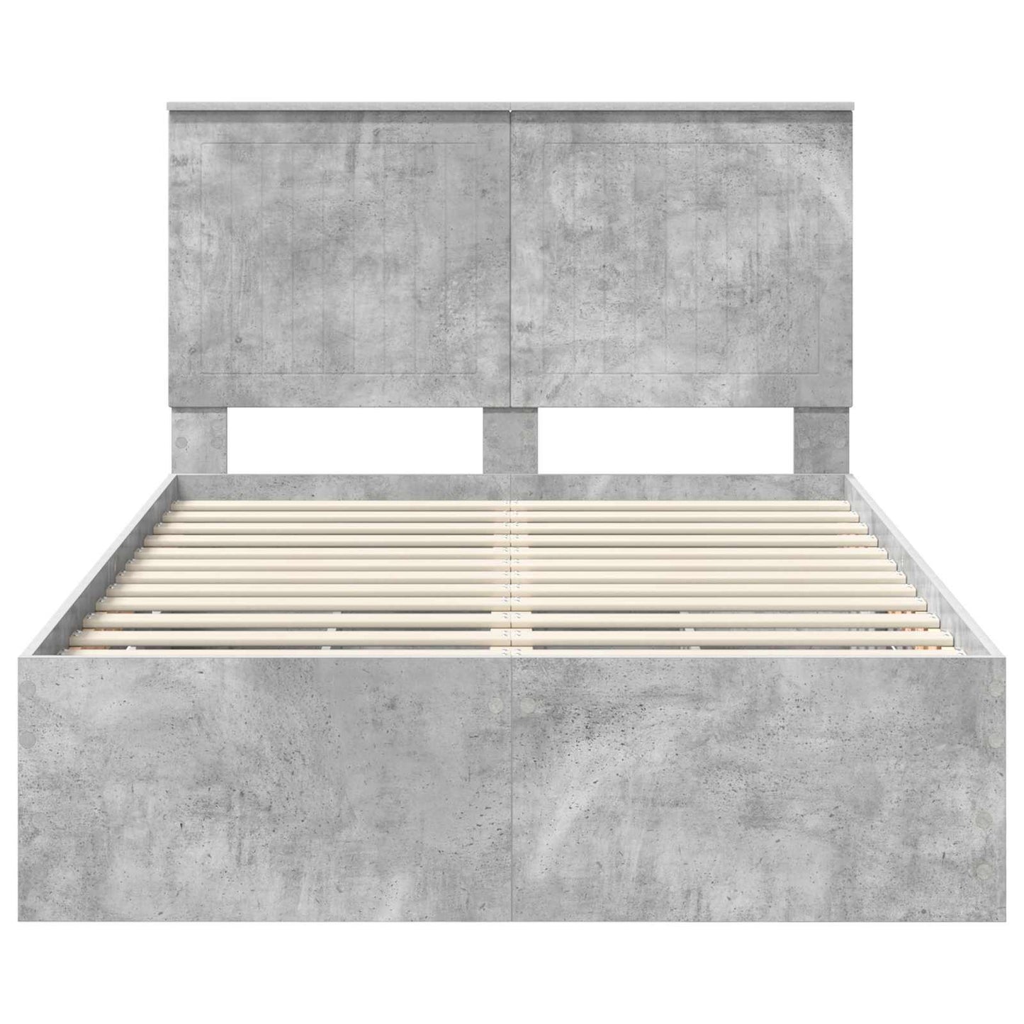 Bed Frame with Drawer Concrete Grey 120 x 190 cm Engineer Wood