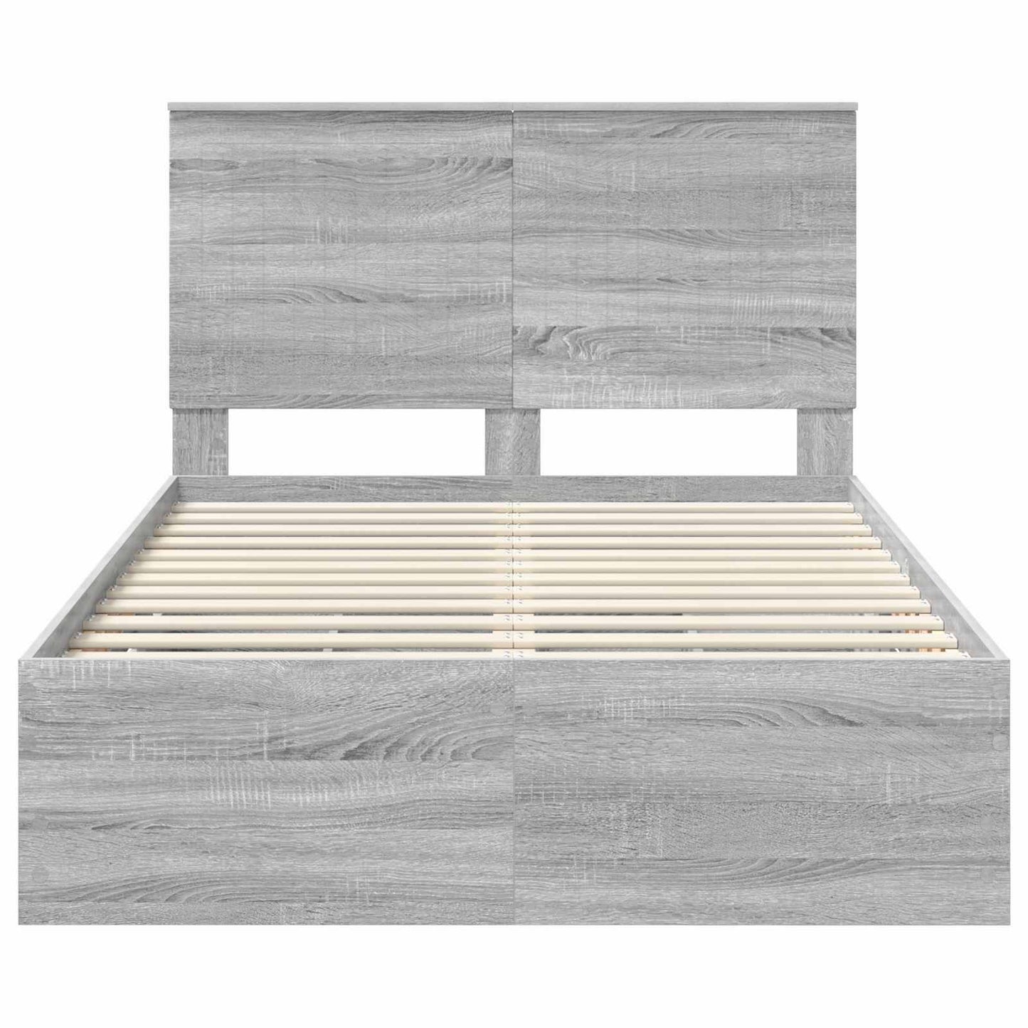 Bed Frame with Drawer Grey Sonoma 120 x 190 cm Engineer Wood
